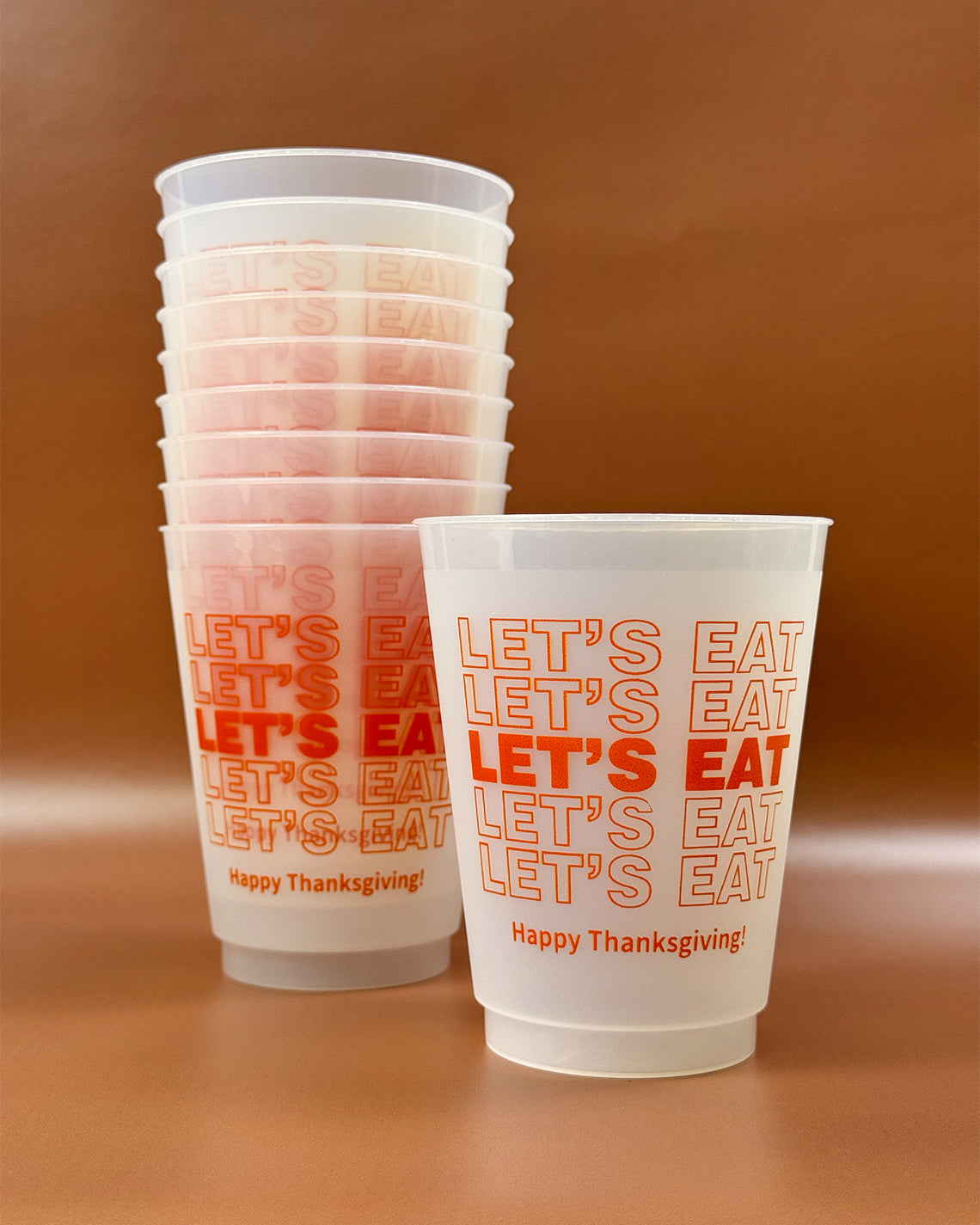 Thanksgiving 16oz Frost Set of 10 - Let's Eat