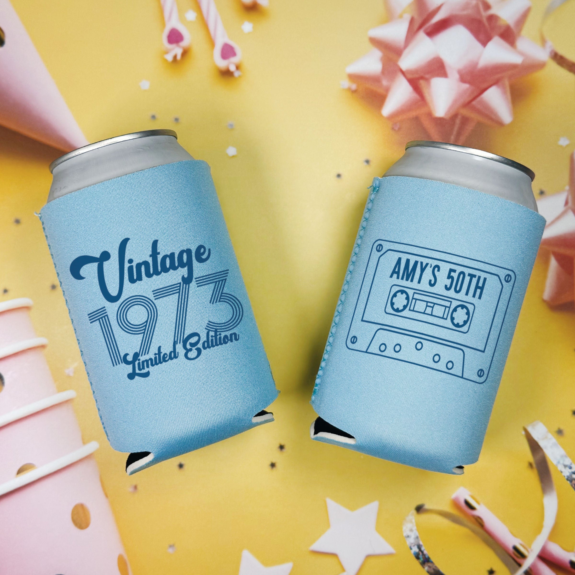 Birthday Vintage Cassette - Can Coolers