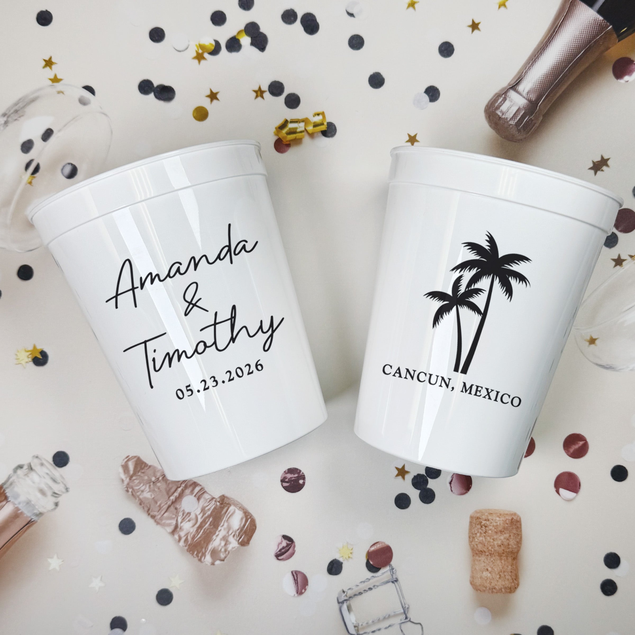 Wedding Palm Tree - Stadium Cups