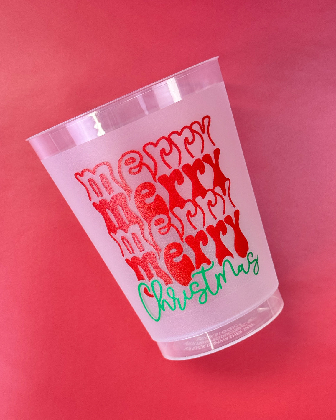 Christmas 16oz Frost Set of 10 - Merry Christmas