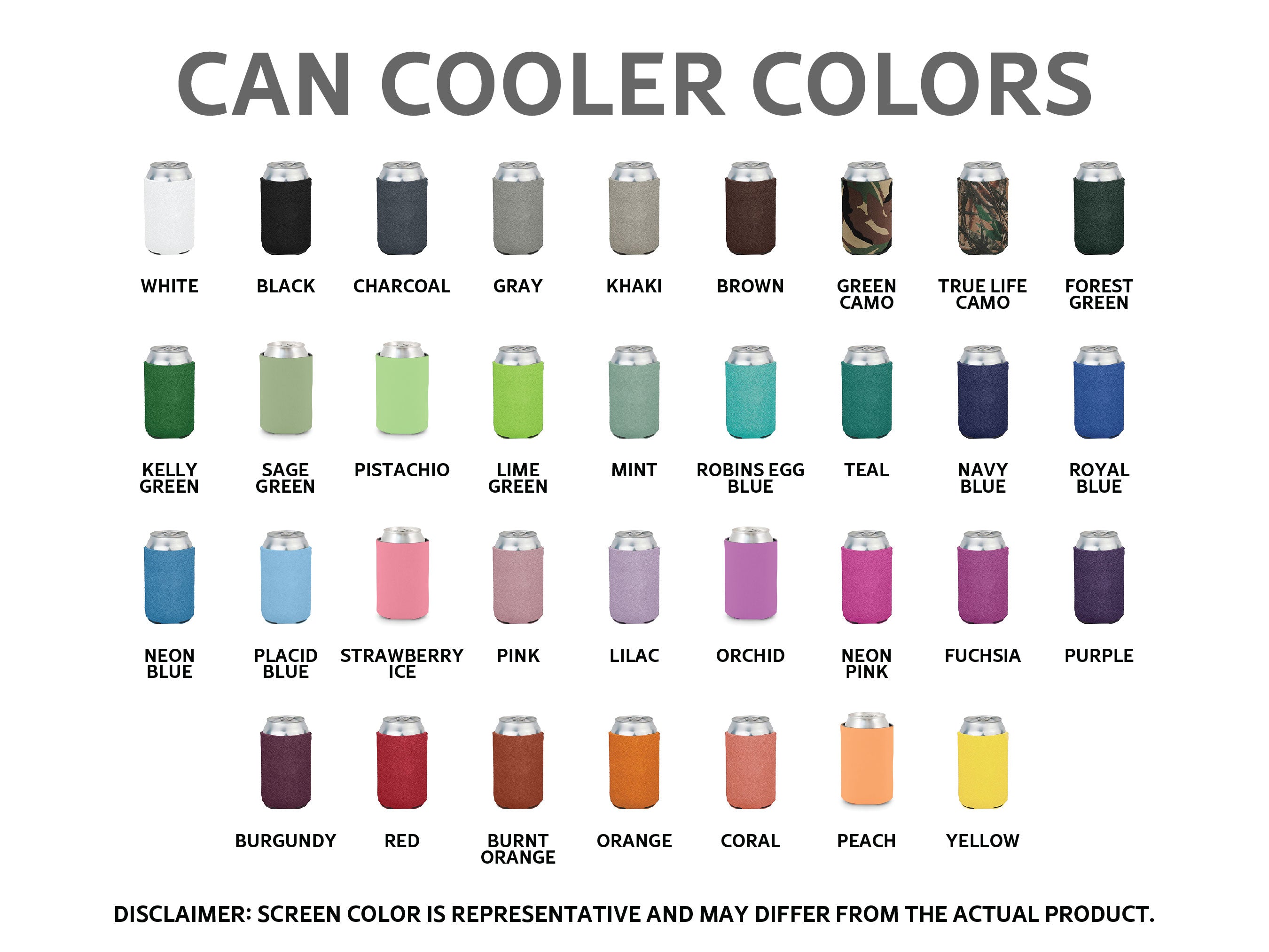 Wedding Palm Tree - Can Coolers