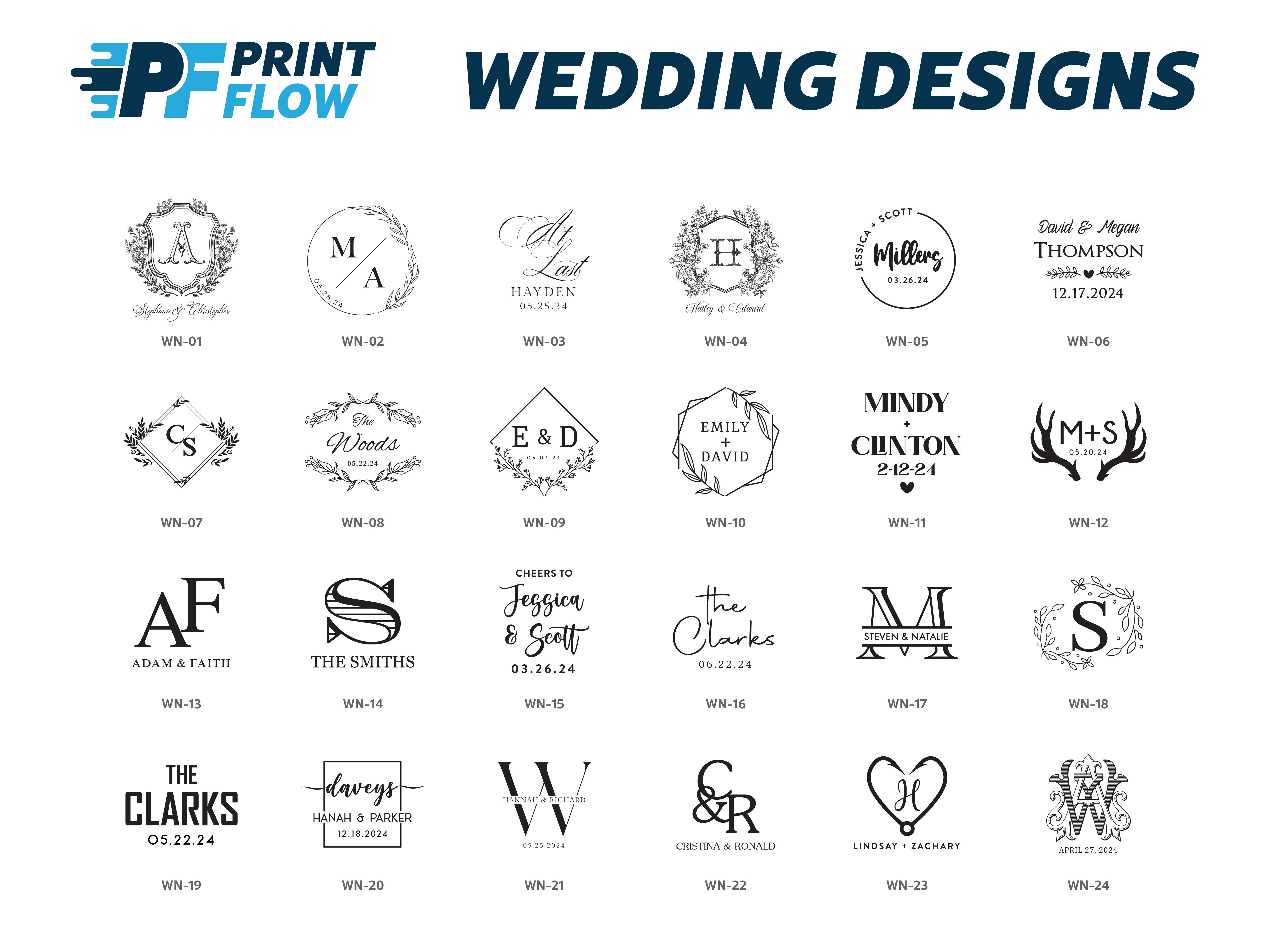 Personalized Wedding Napkins (Select Design)