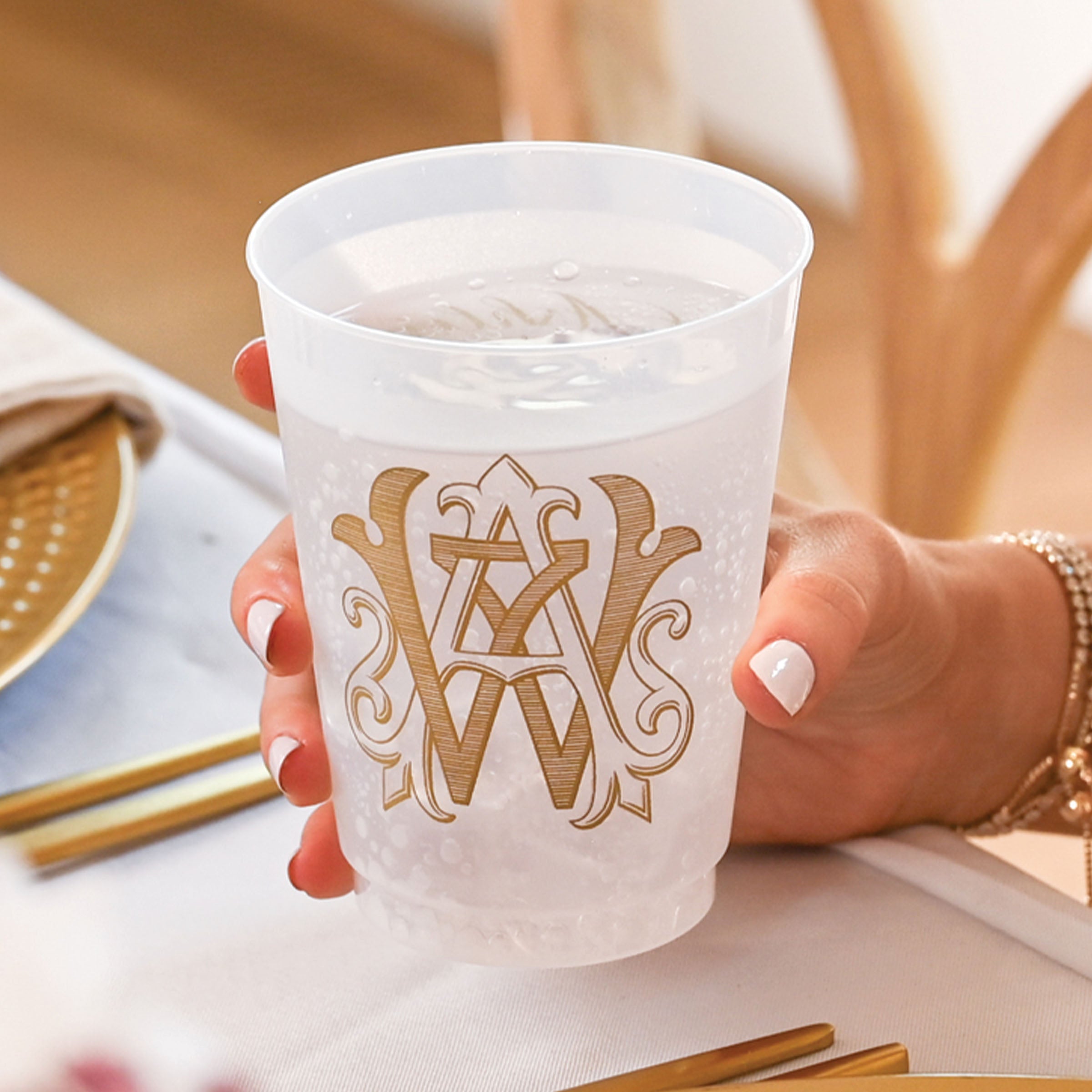 Personalized Wedding Frosted Cups