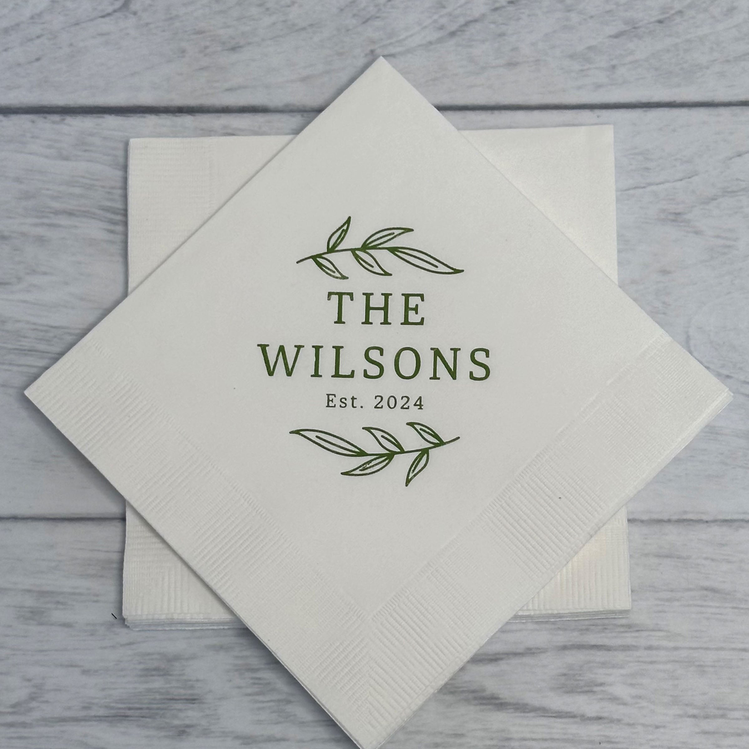 Personalized Wedding Napkins - W-10