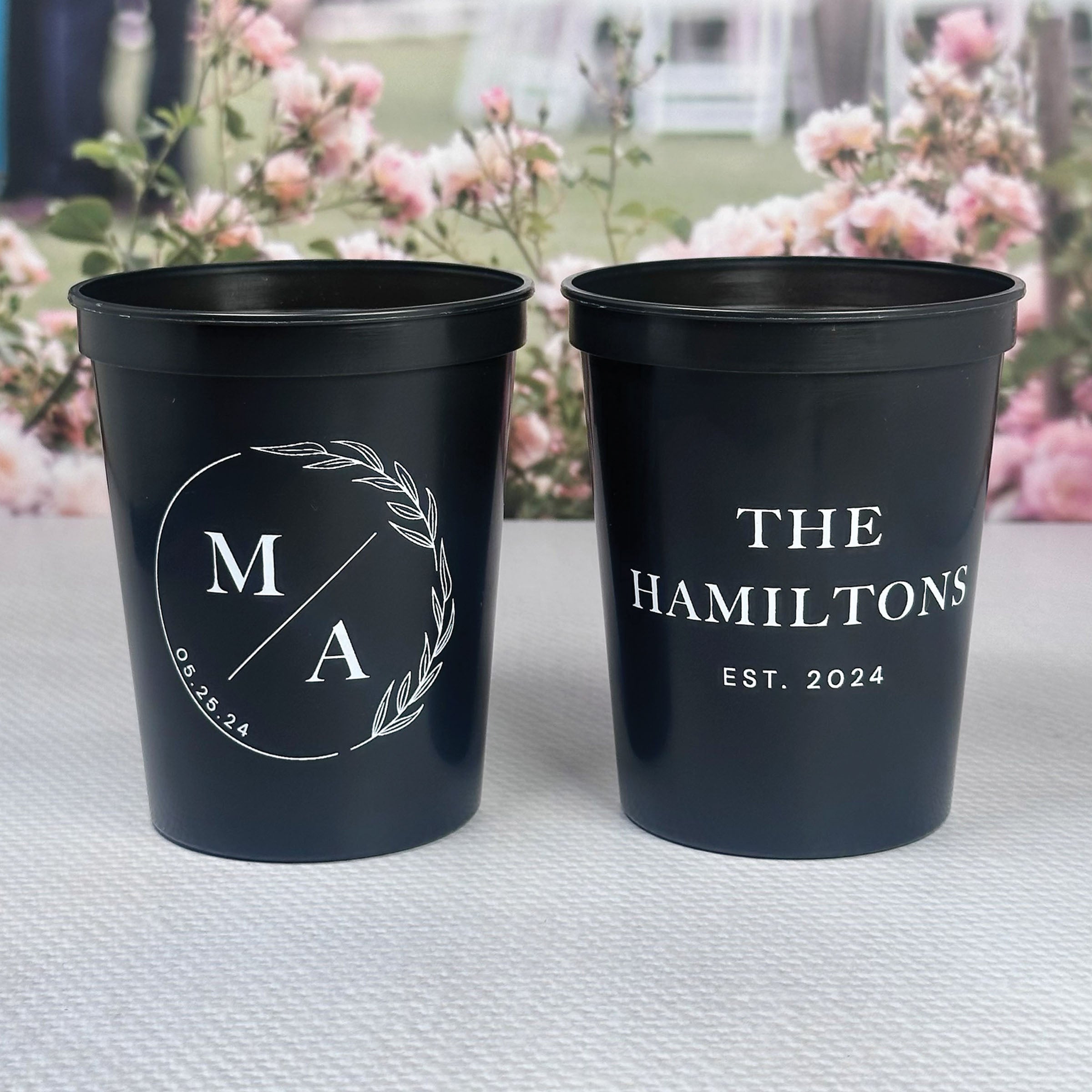 Personalized Wedding Stadium Cups - W-2