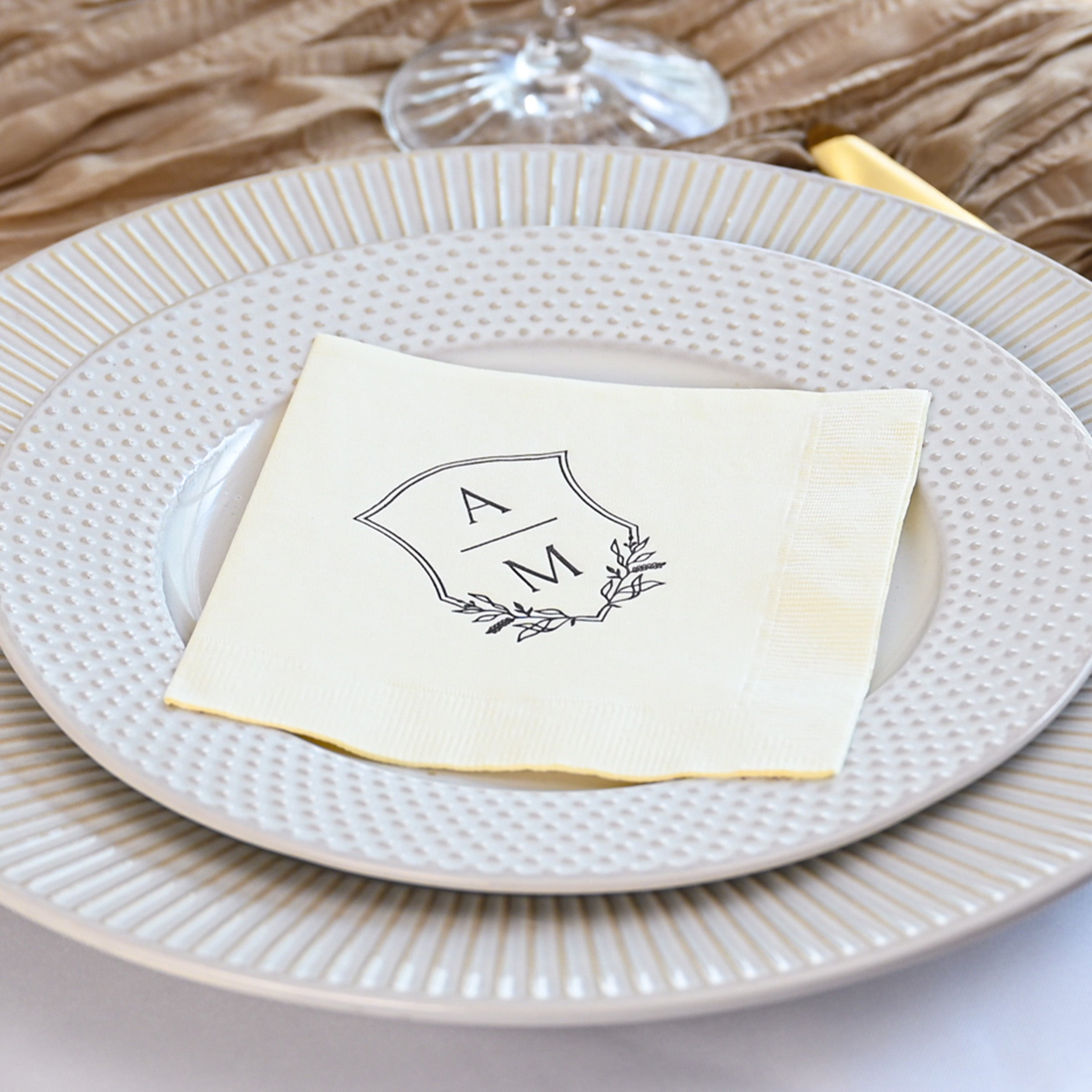 Personalized Wedding Napkins - W-28