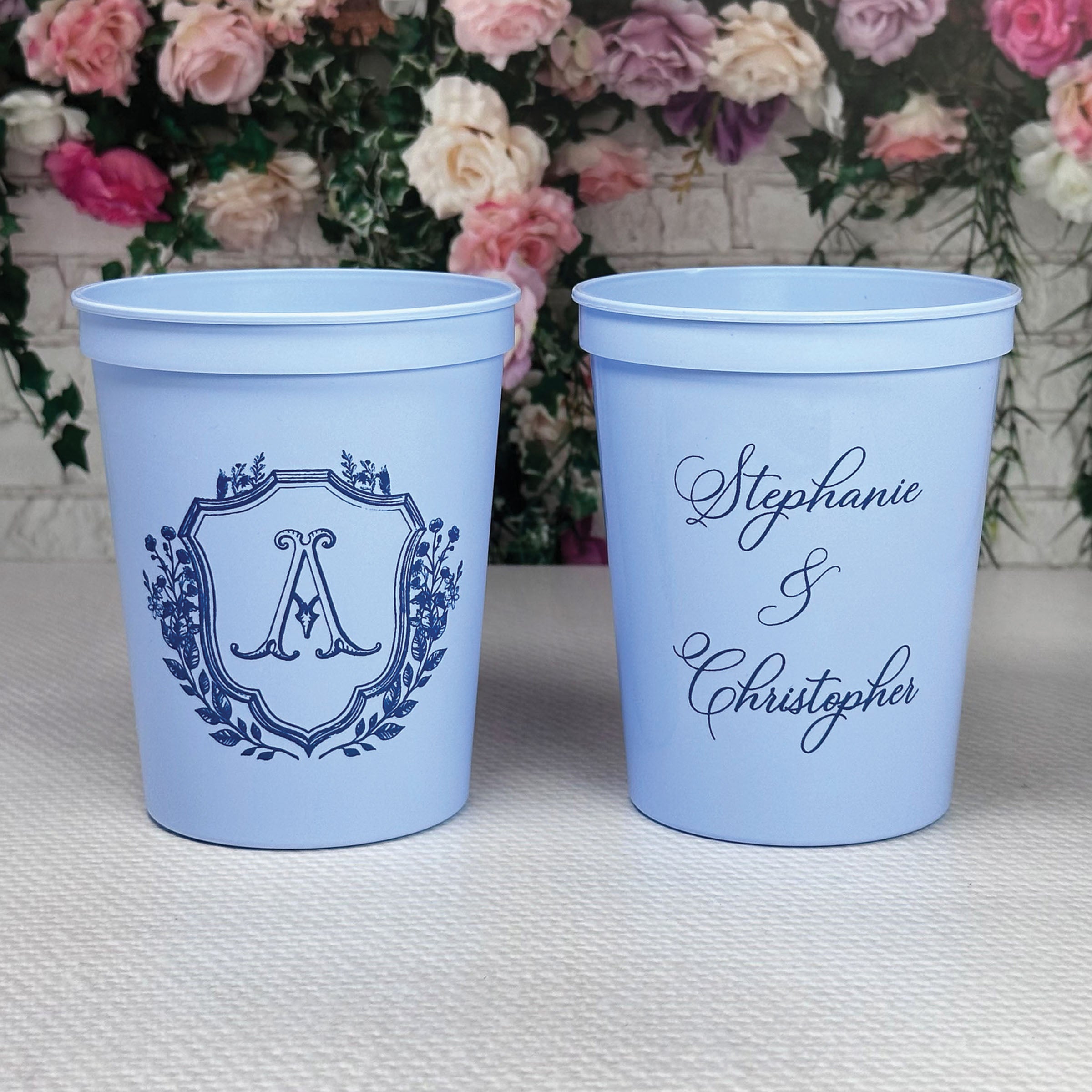 Personalized Wedding Stadium Cups - W-1