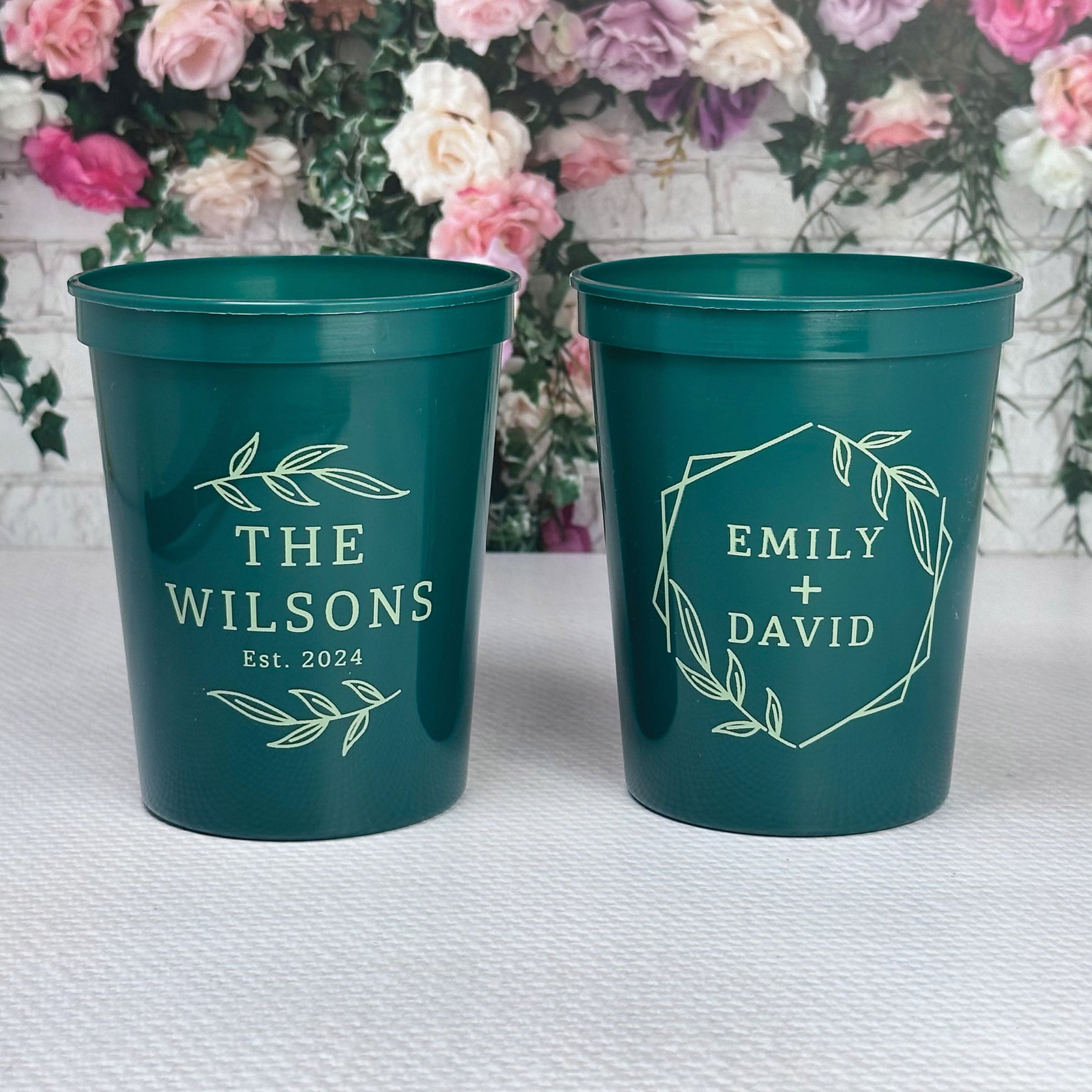 Personalized Wedding Stadium Cups - W-10