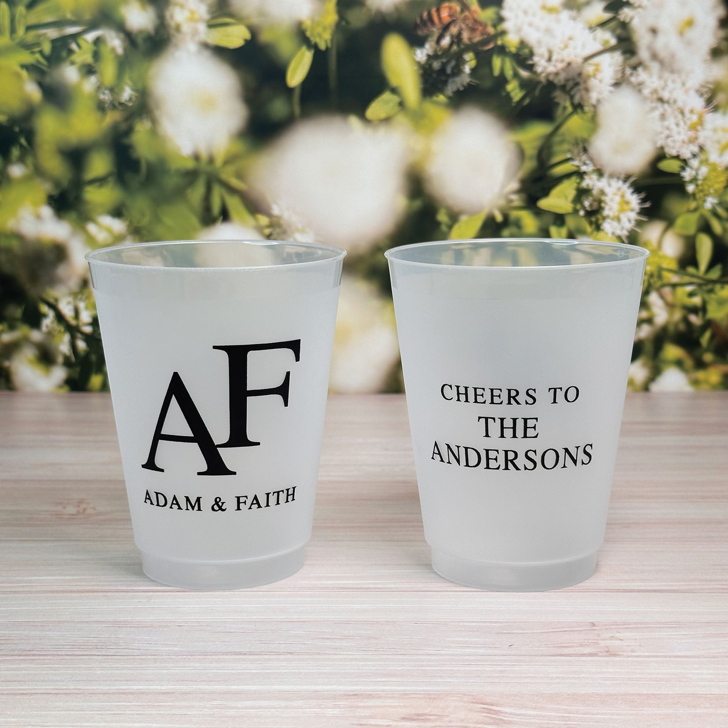 Personalized Wedding Frosted Cups - W13
