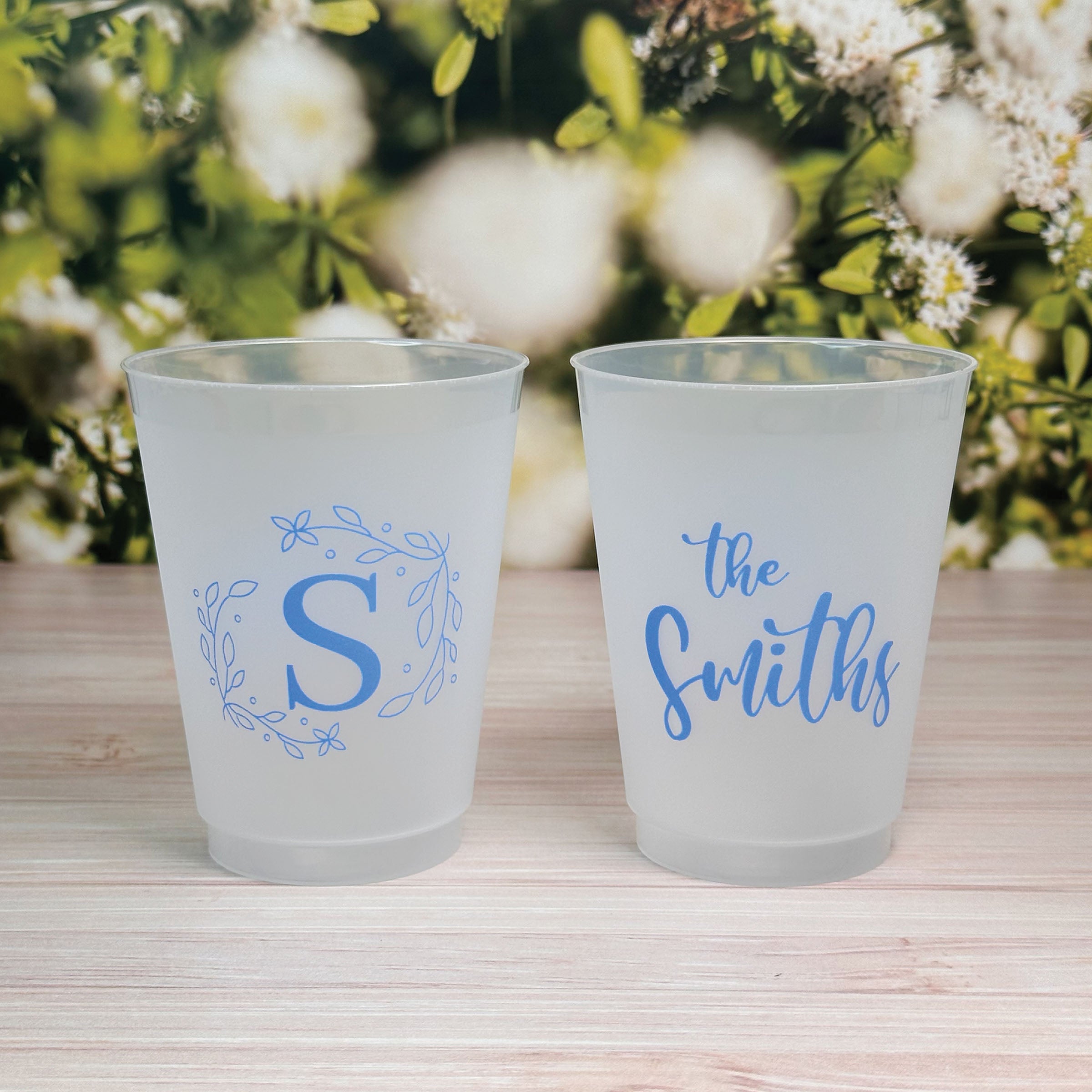 Personalized Wedding Frosted Cups - W18