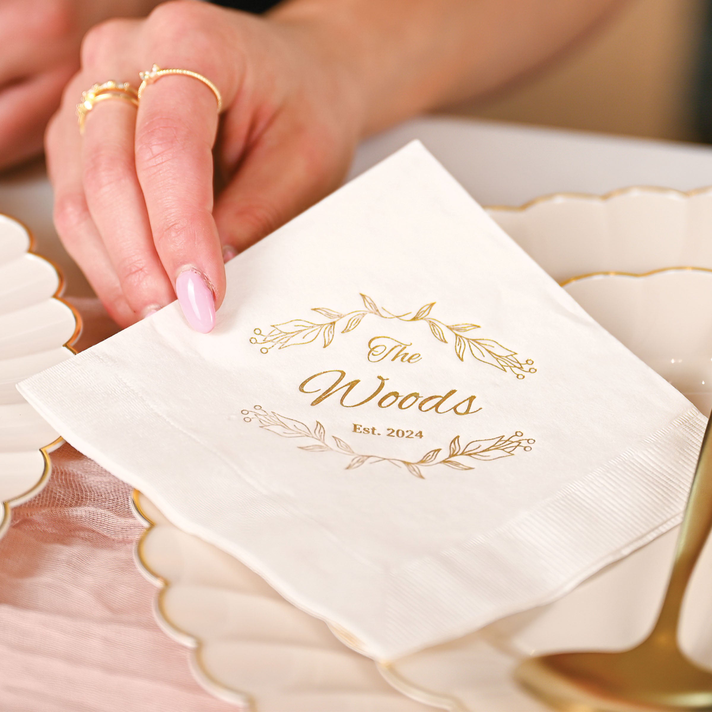 Personalized Wedding Napkins - W-8