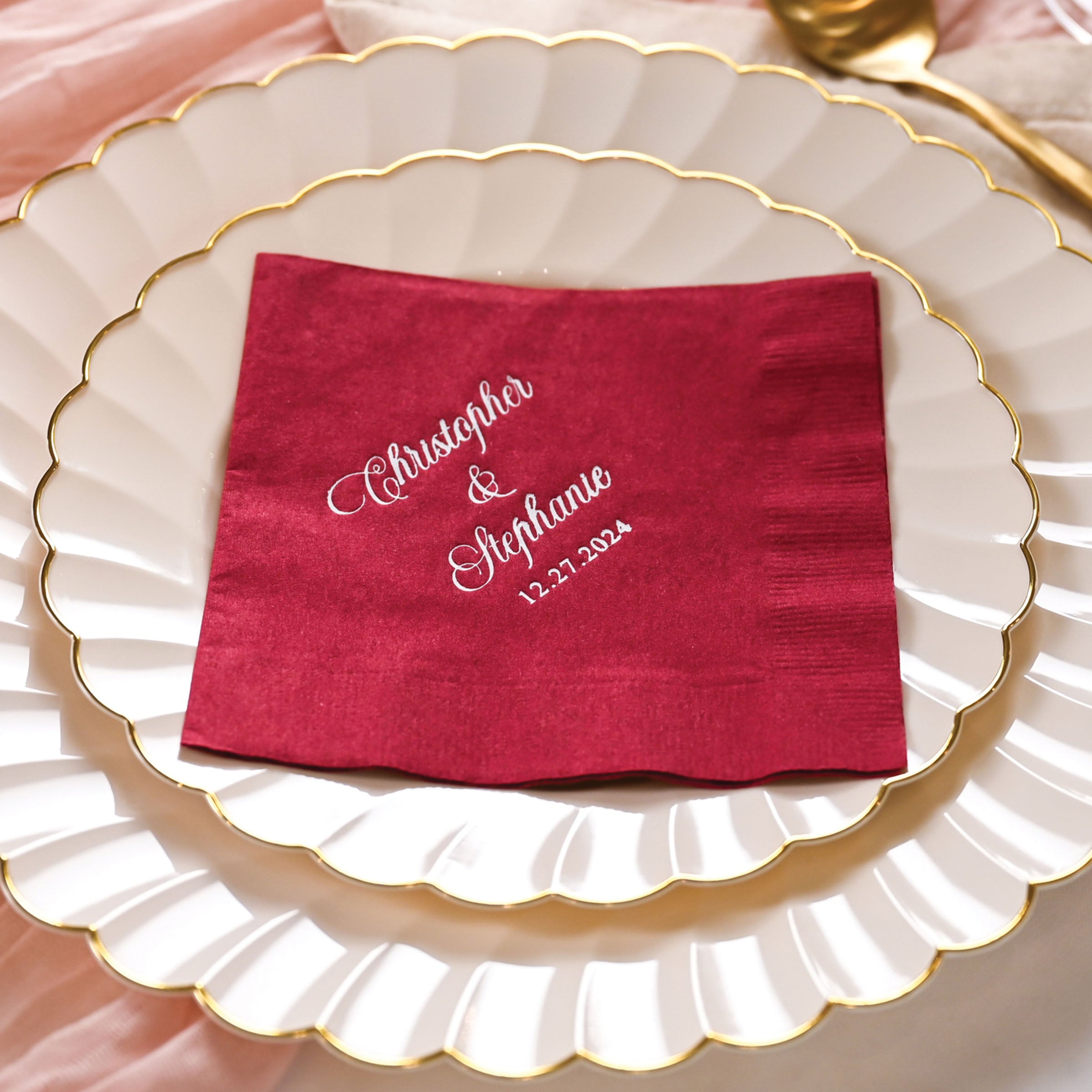 Personalized Wedding Napkins - W-7