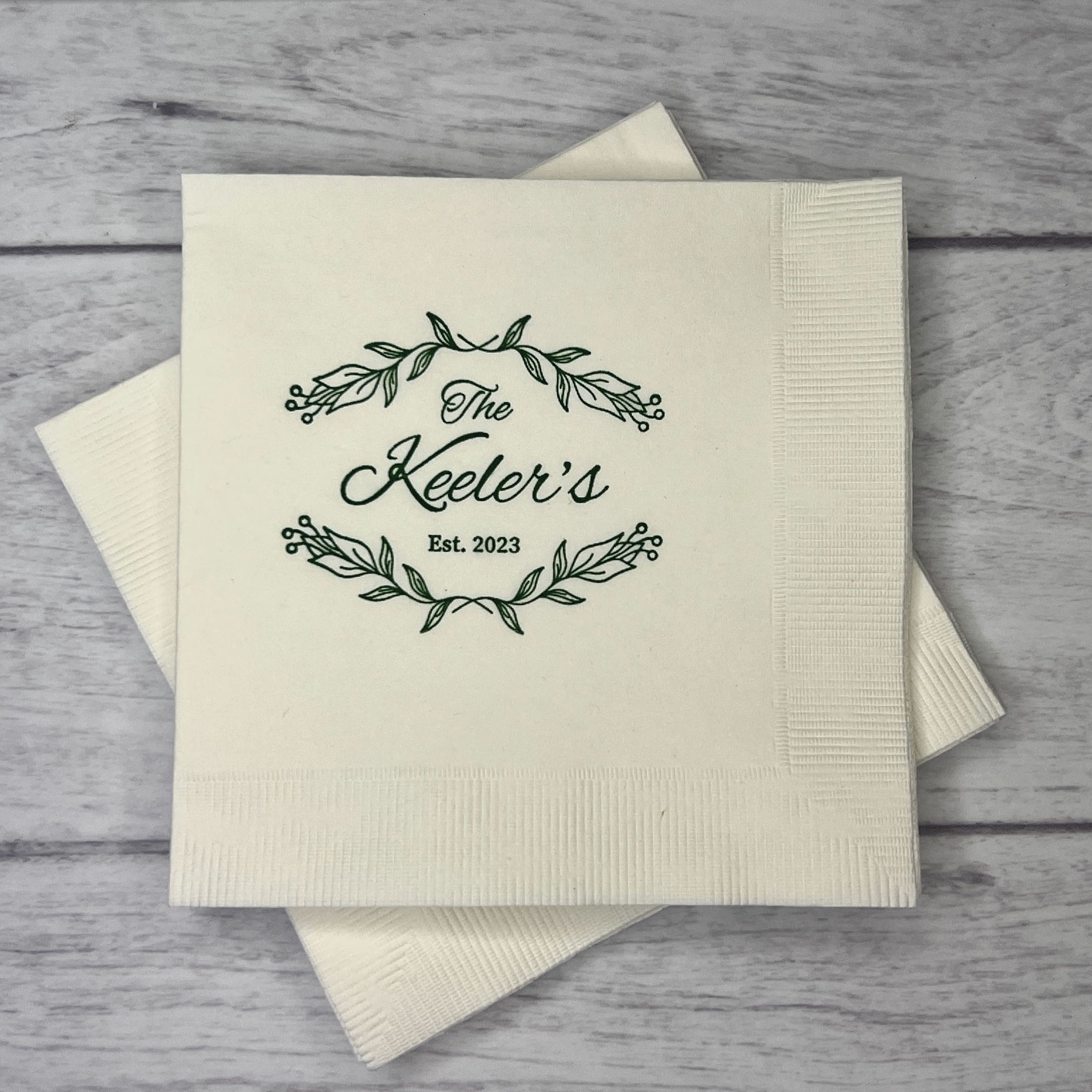 Personalized Wedding Napkins - W-8