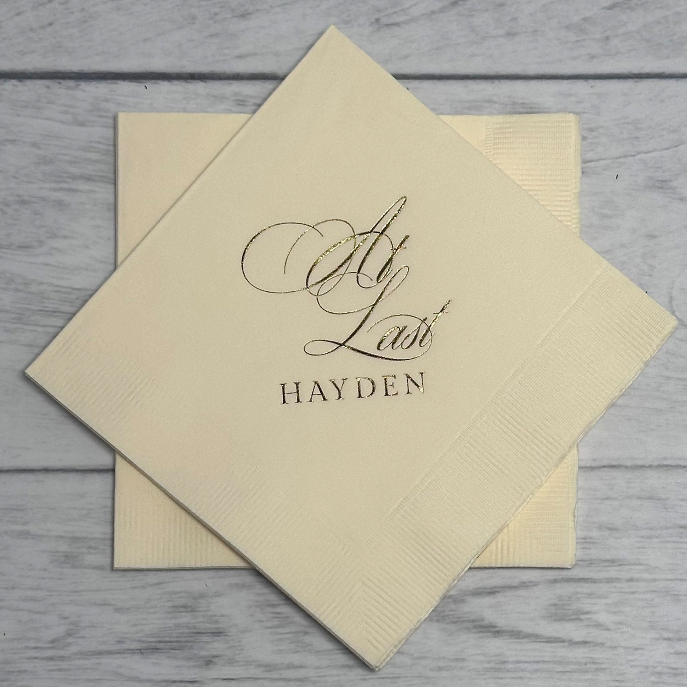 Personalized Wedding Napkins - W-3