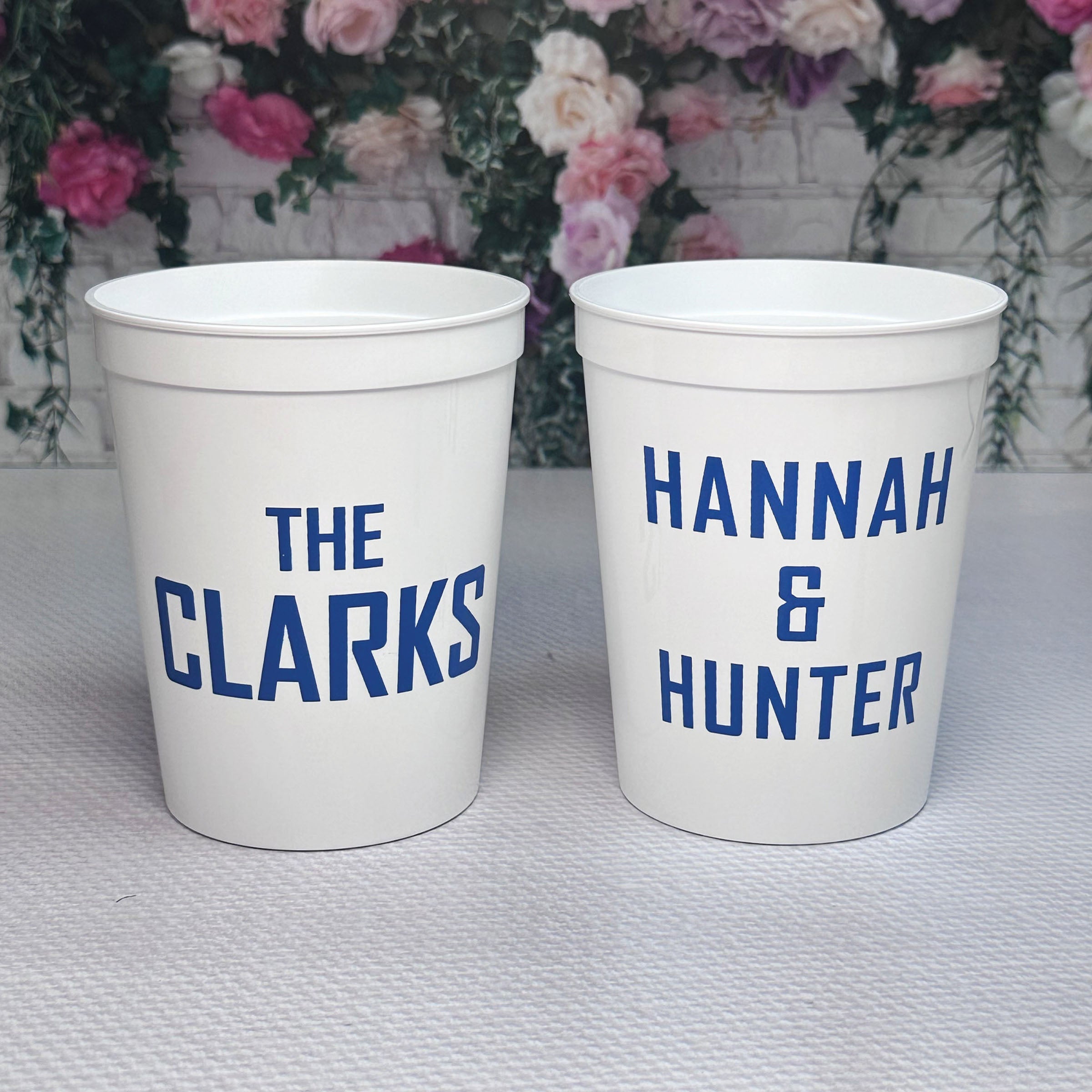 Personalized Wedding Stadium Cups - W-19