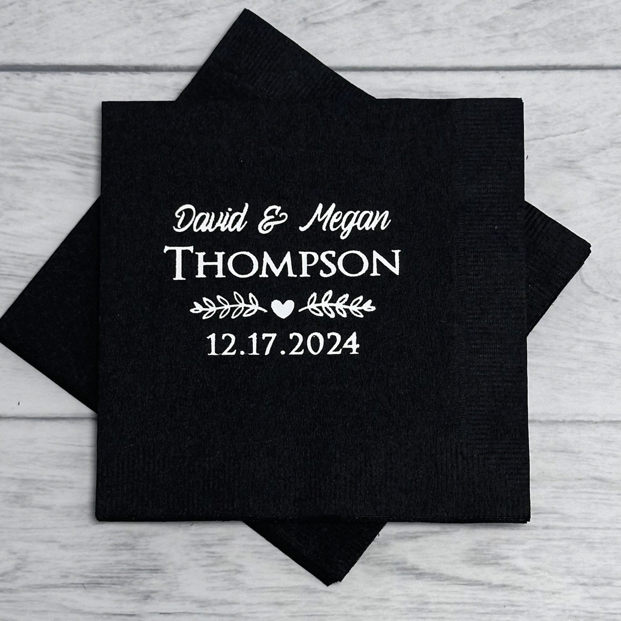 Personalized Wedding Napkins - W-6