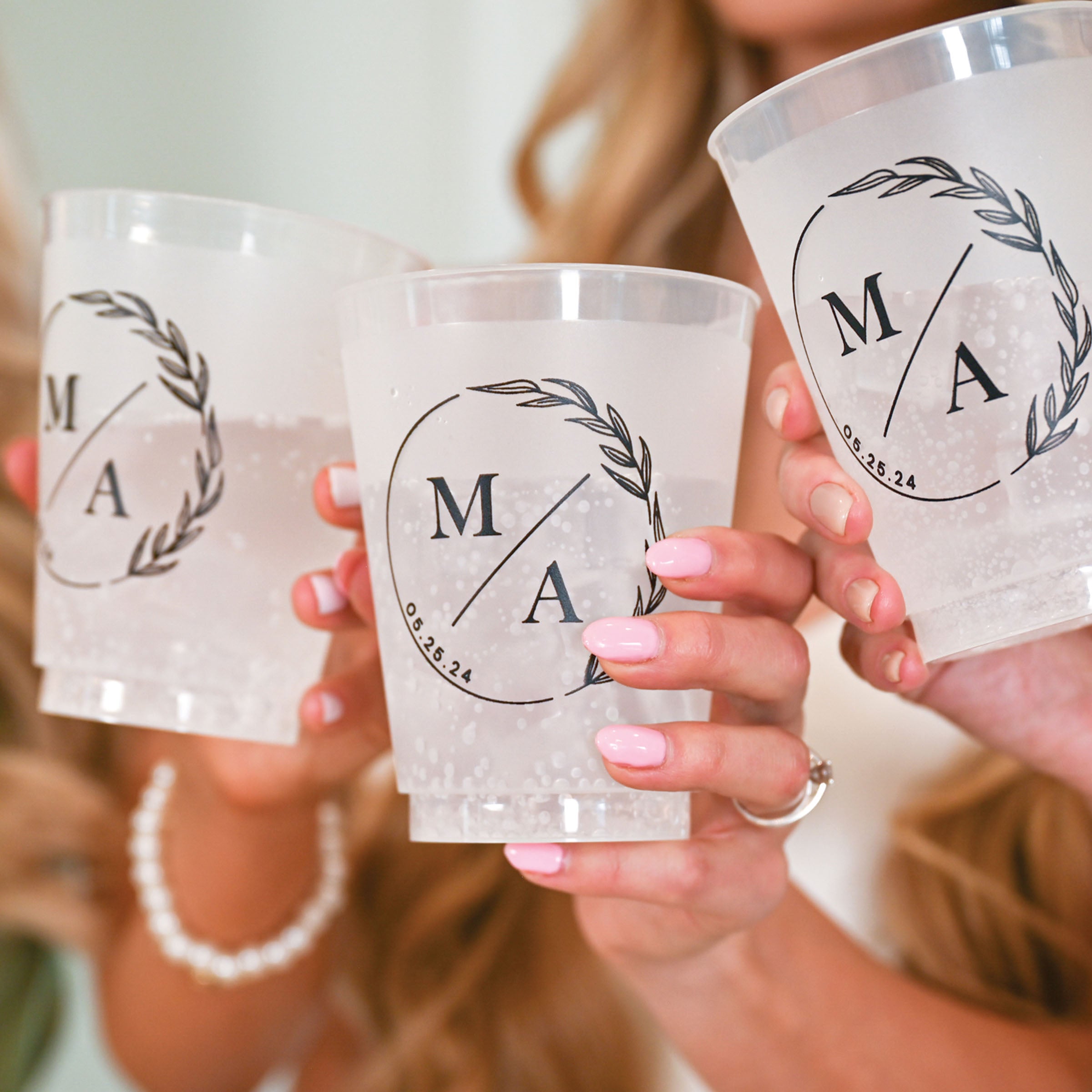 Personalized Wedding Frosted Cups - W2