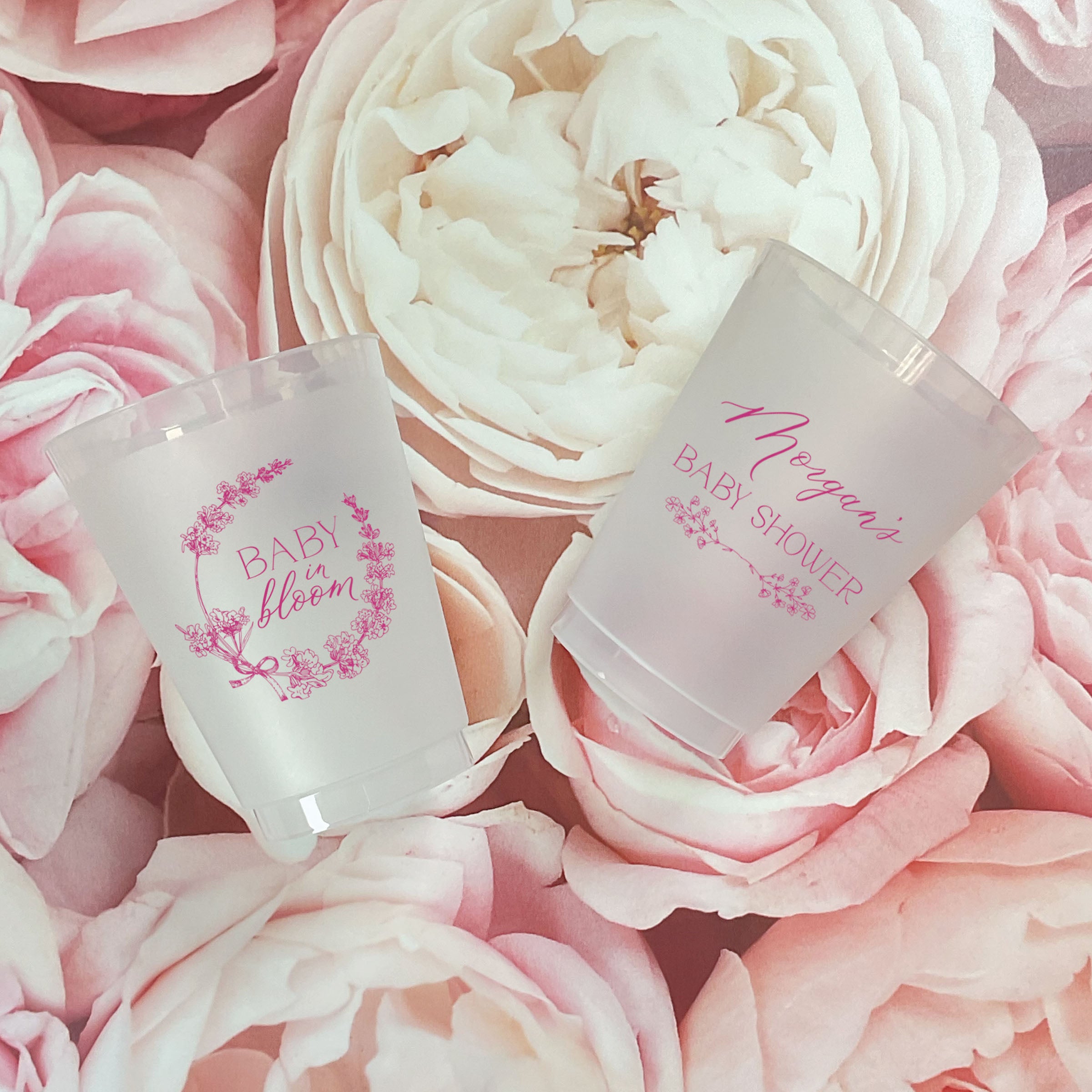 Baby Shower Baby In Bloom - Frosted Cups