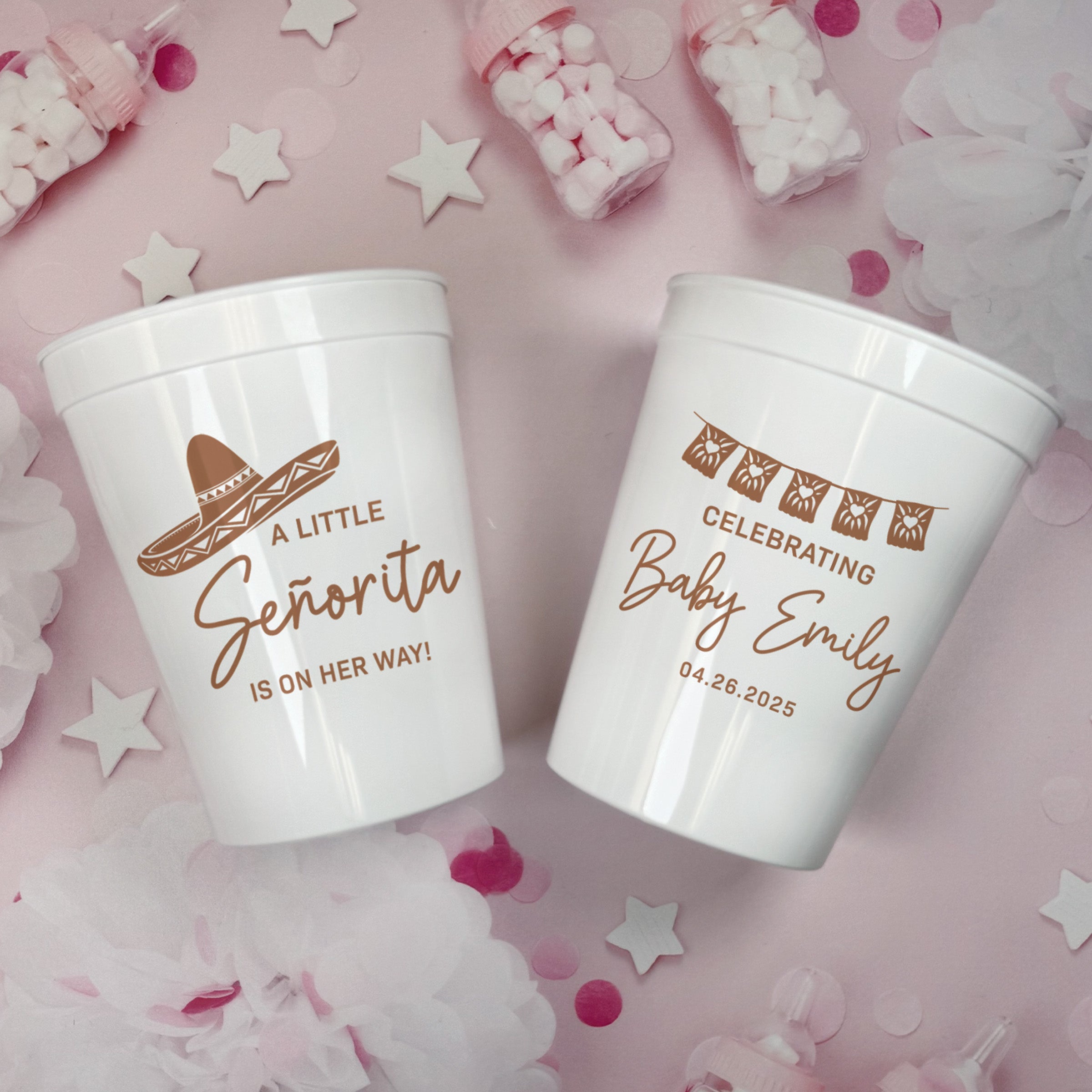 Baby Shower Señorita - Stadium Cups