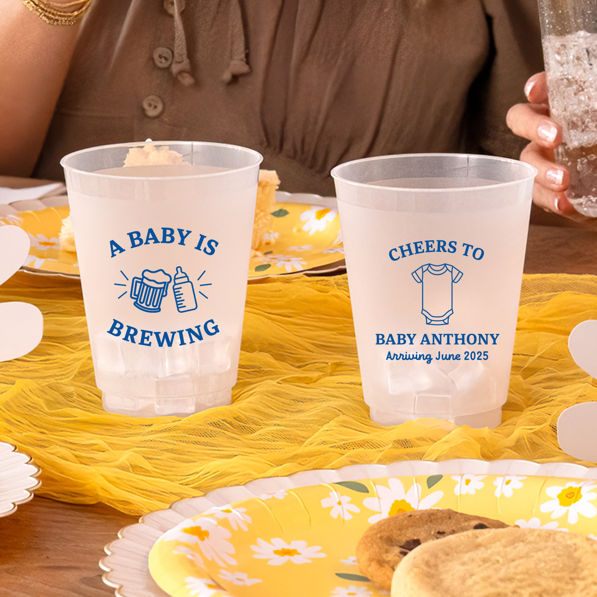 Baby Shower Baby Is Brewing - Frosted Cups