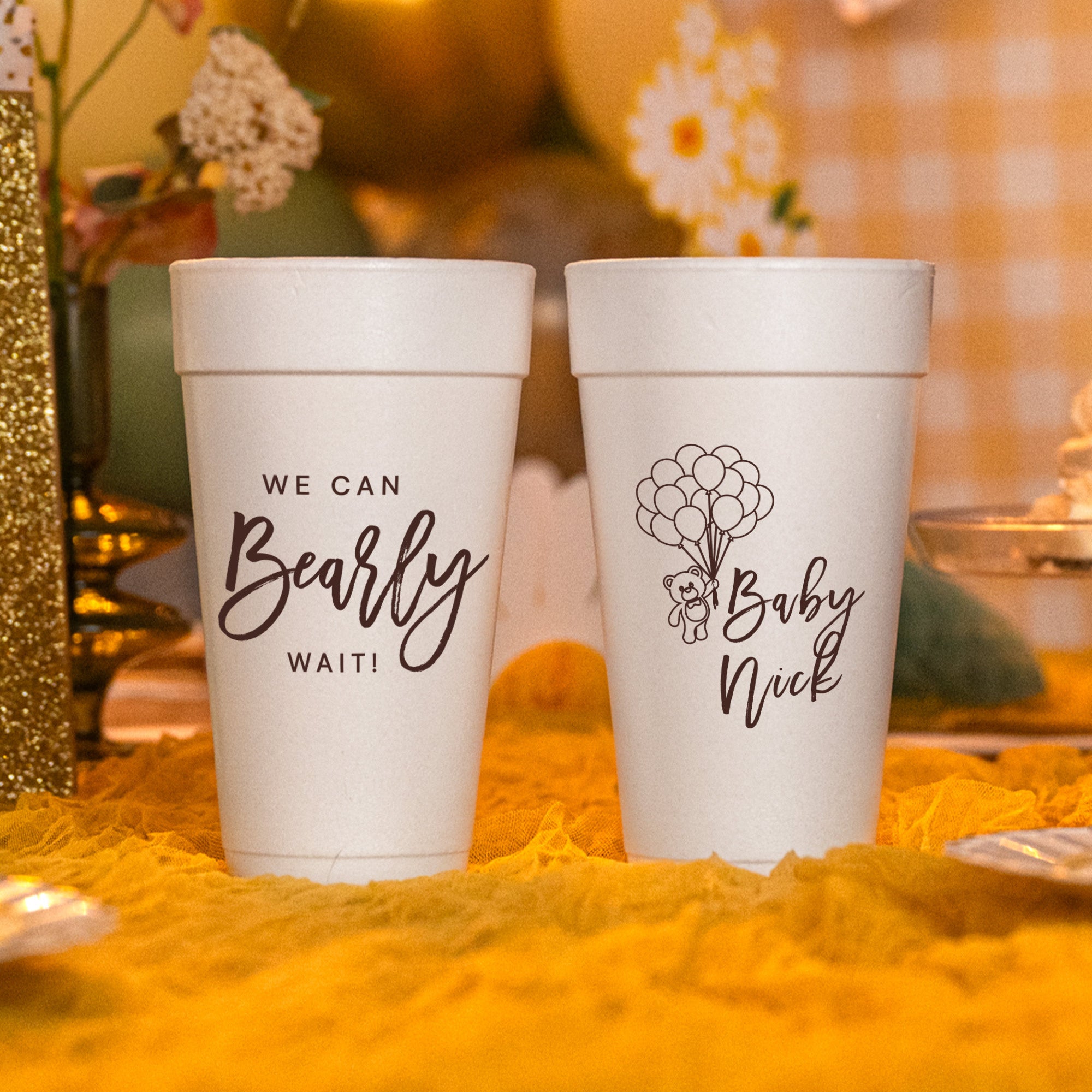 Baby Shower We Can Bearly Wait - Foam Cups