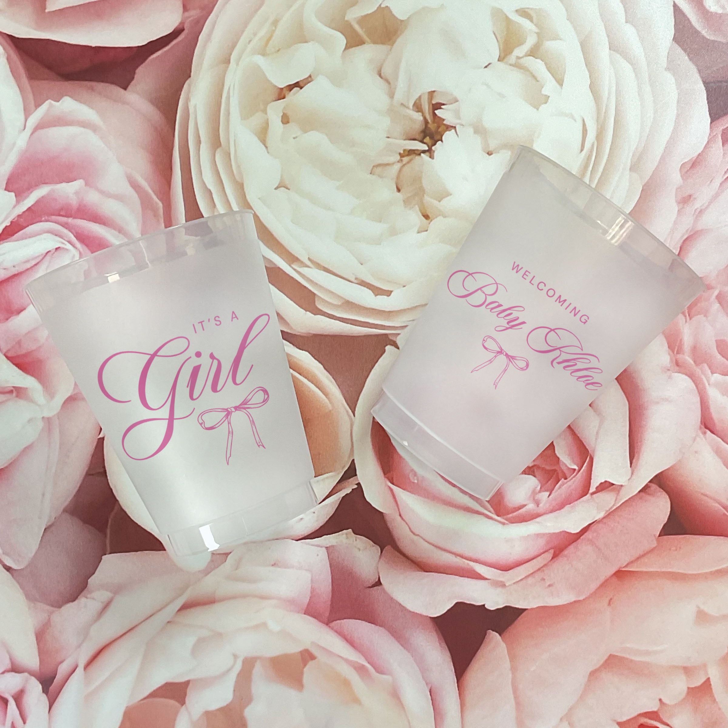 Baby Shower Bow - Frosted Cups