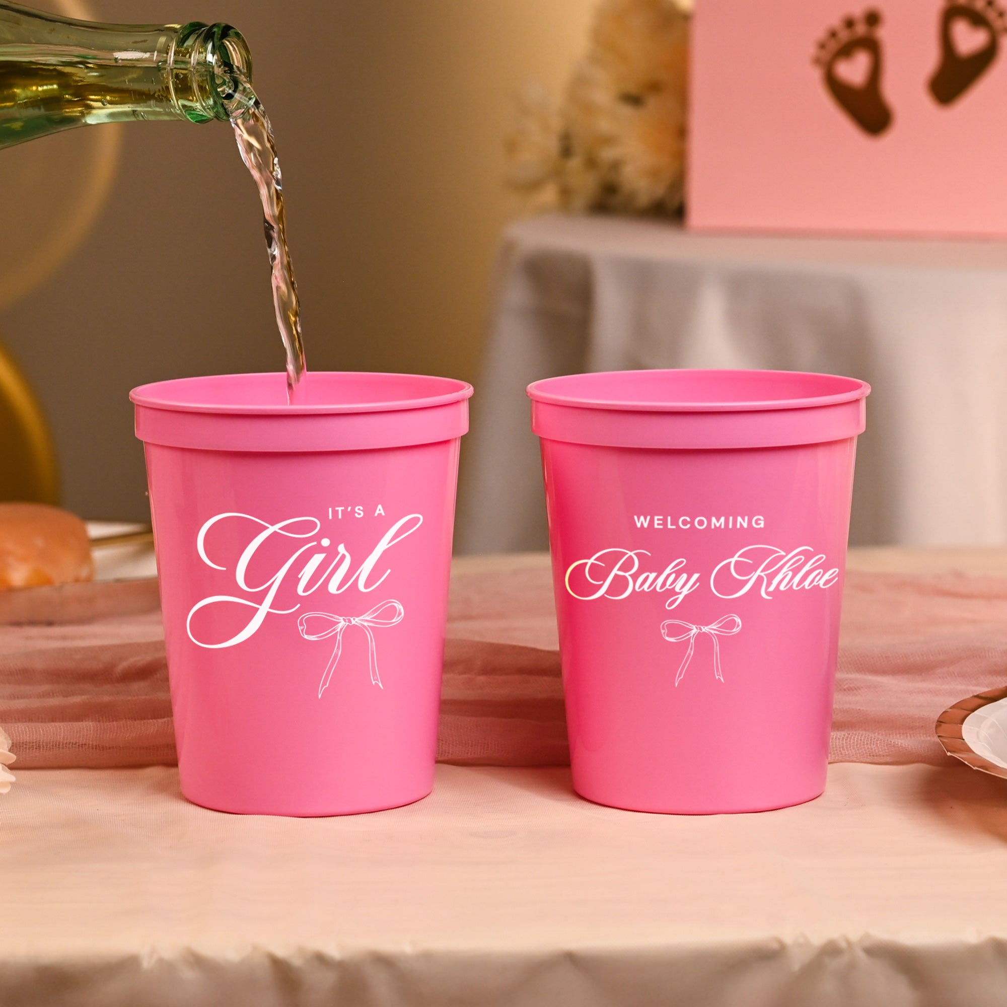 Baby Shower Bow - Stadium Cups