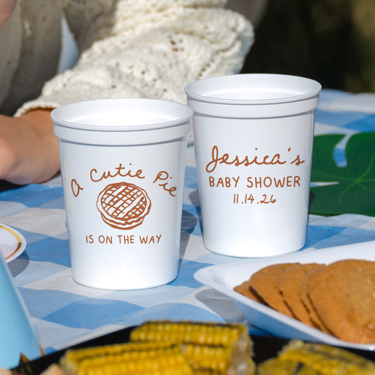 Baby Shower Cutie Pie On The Way - Stadium Cups