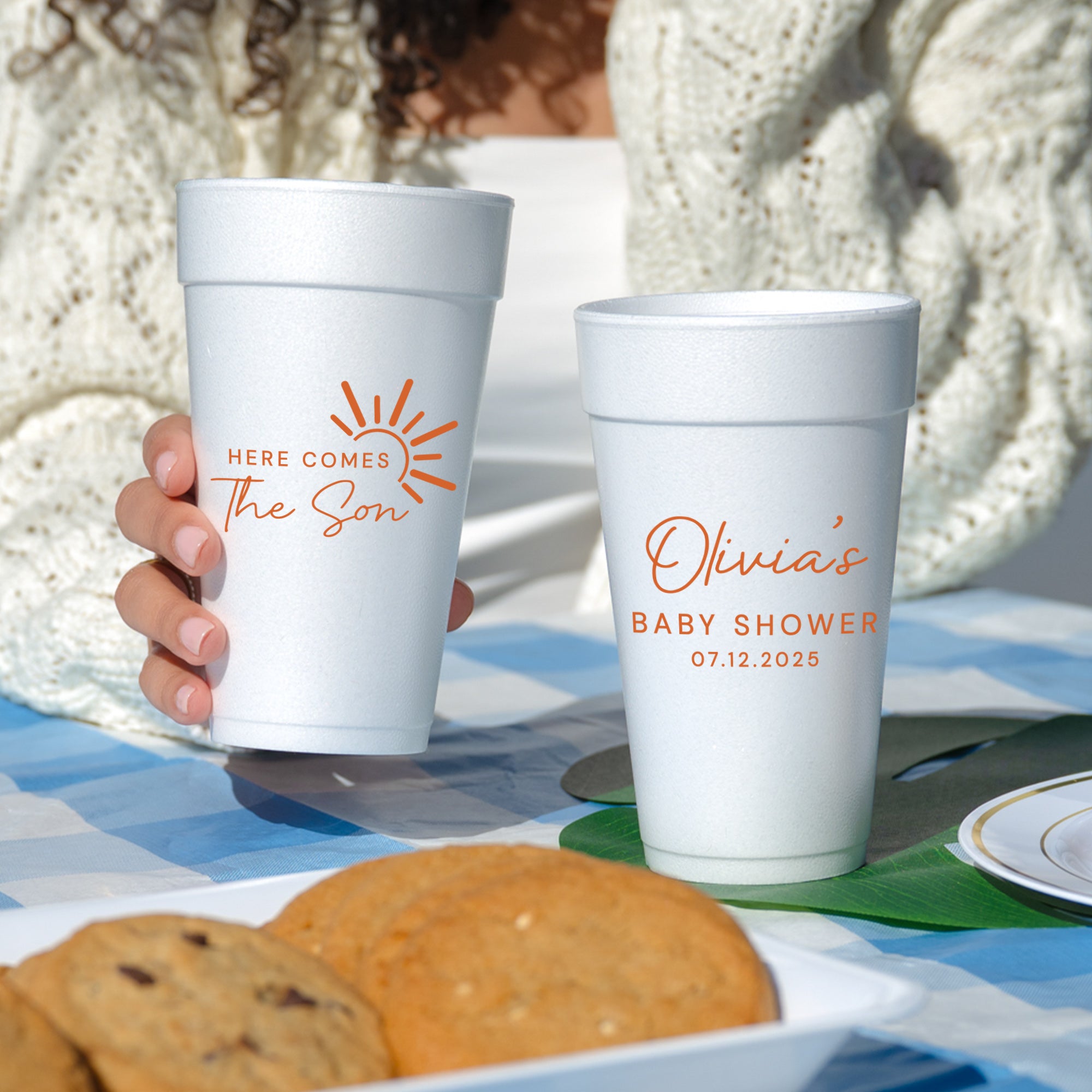 Baby Shower Here Comes The Son - Foam Cups