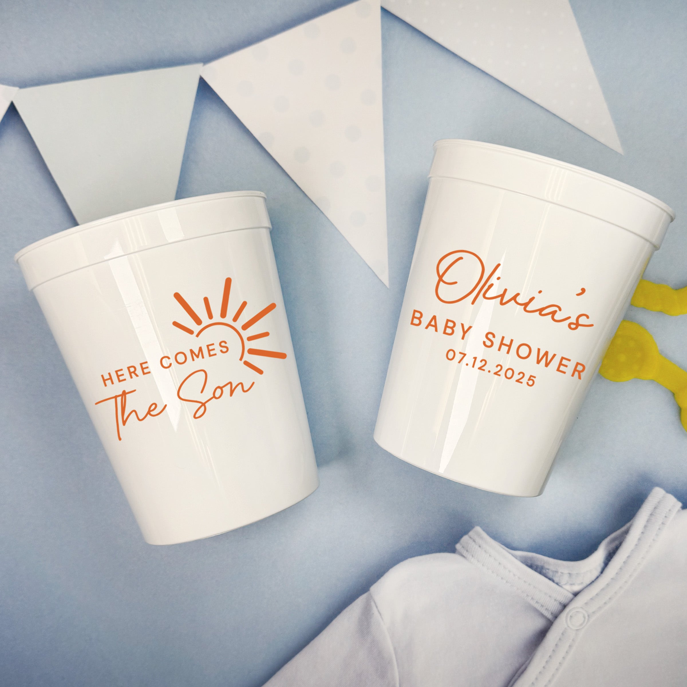 Baby Shower Here Comes The Son - Stadium Cups