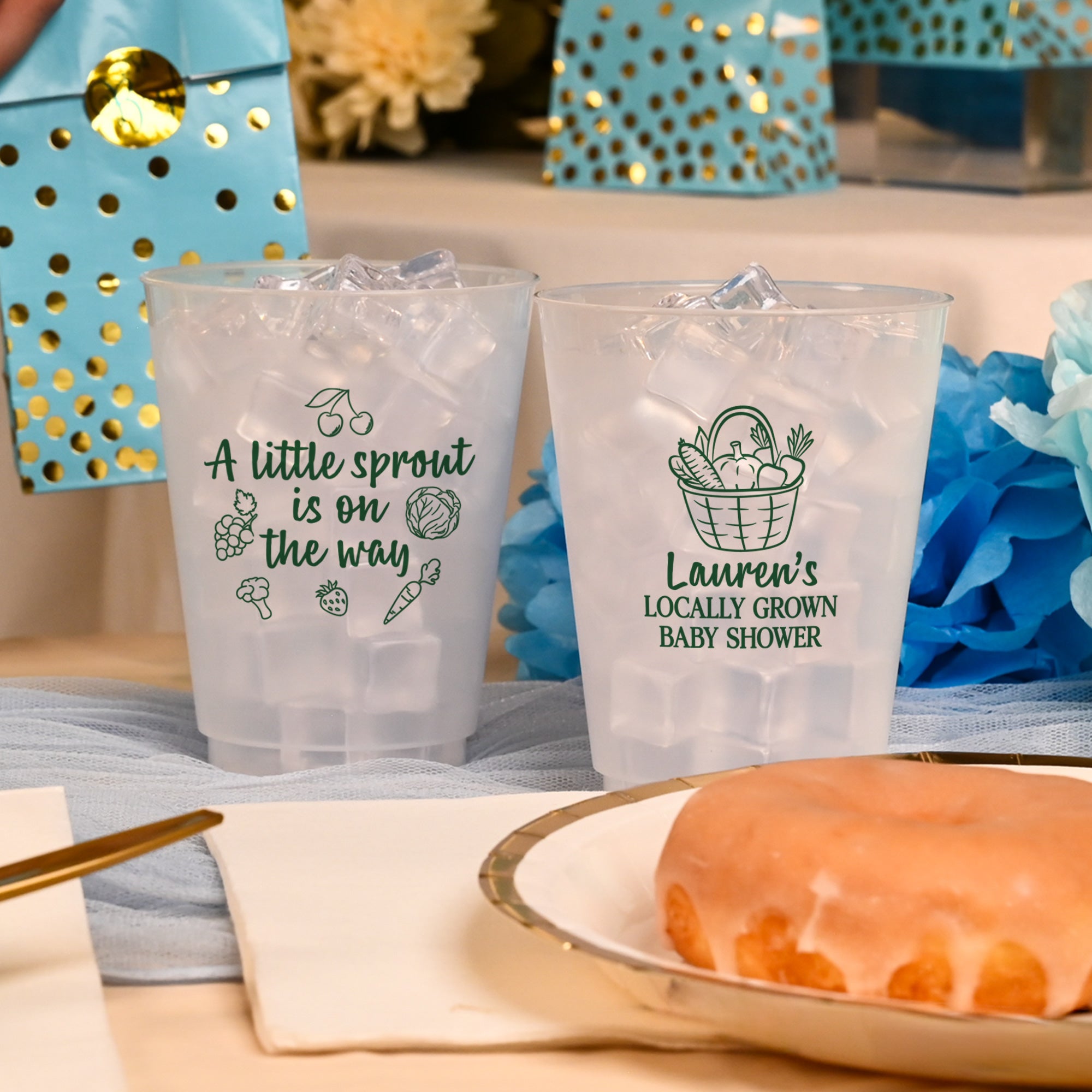 Baby Shower Little Sprout - Frosted Cups