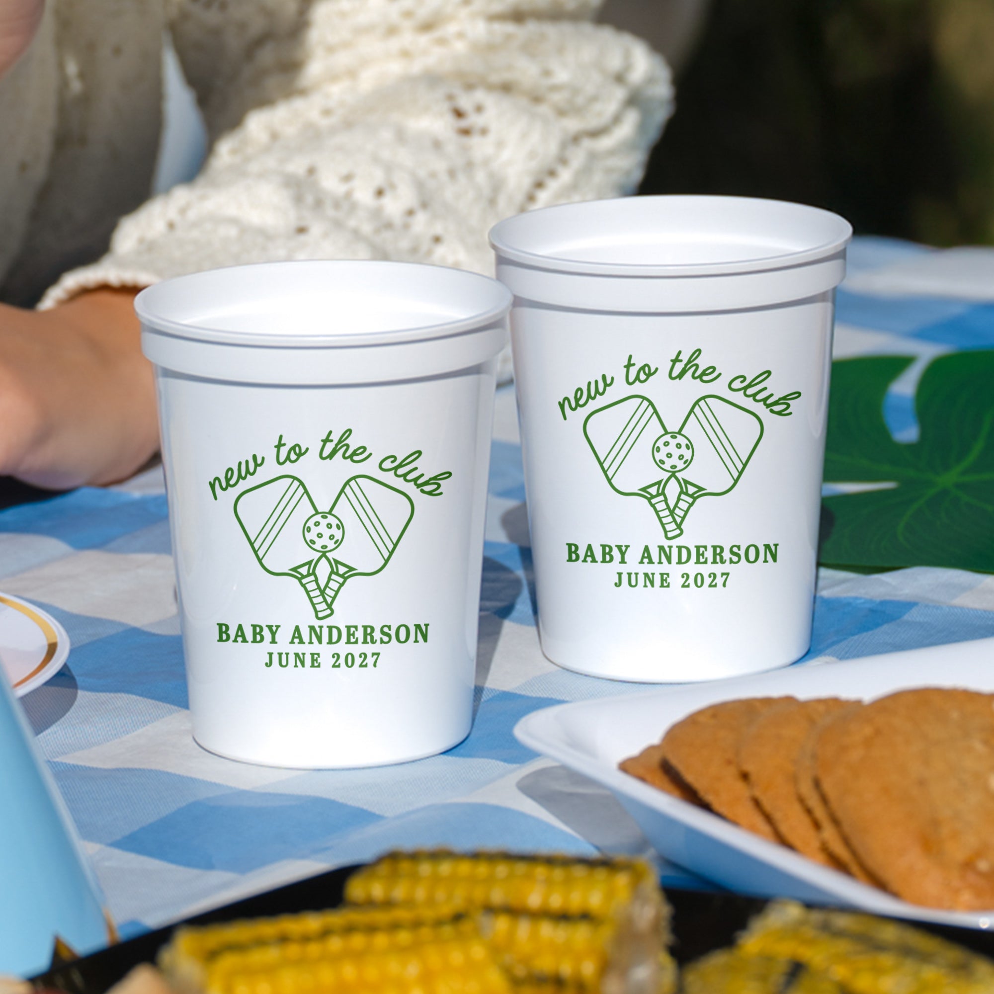Baby Shower Pickleball New To The Club - Stadium Cups