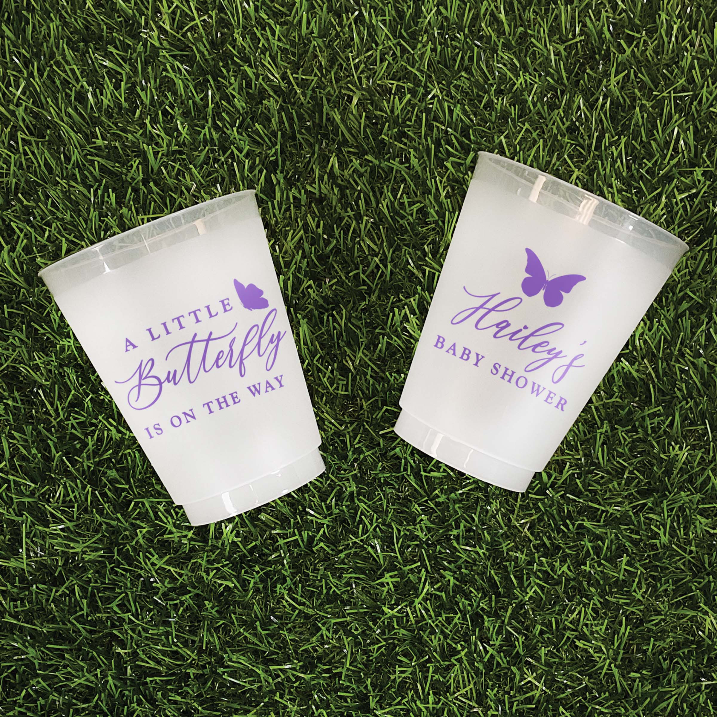 Baby Shower Butterfly - Frosted Cups
