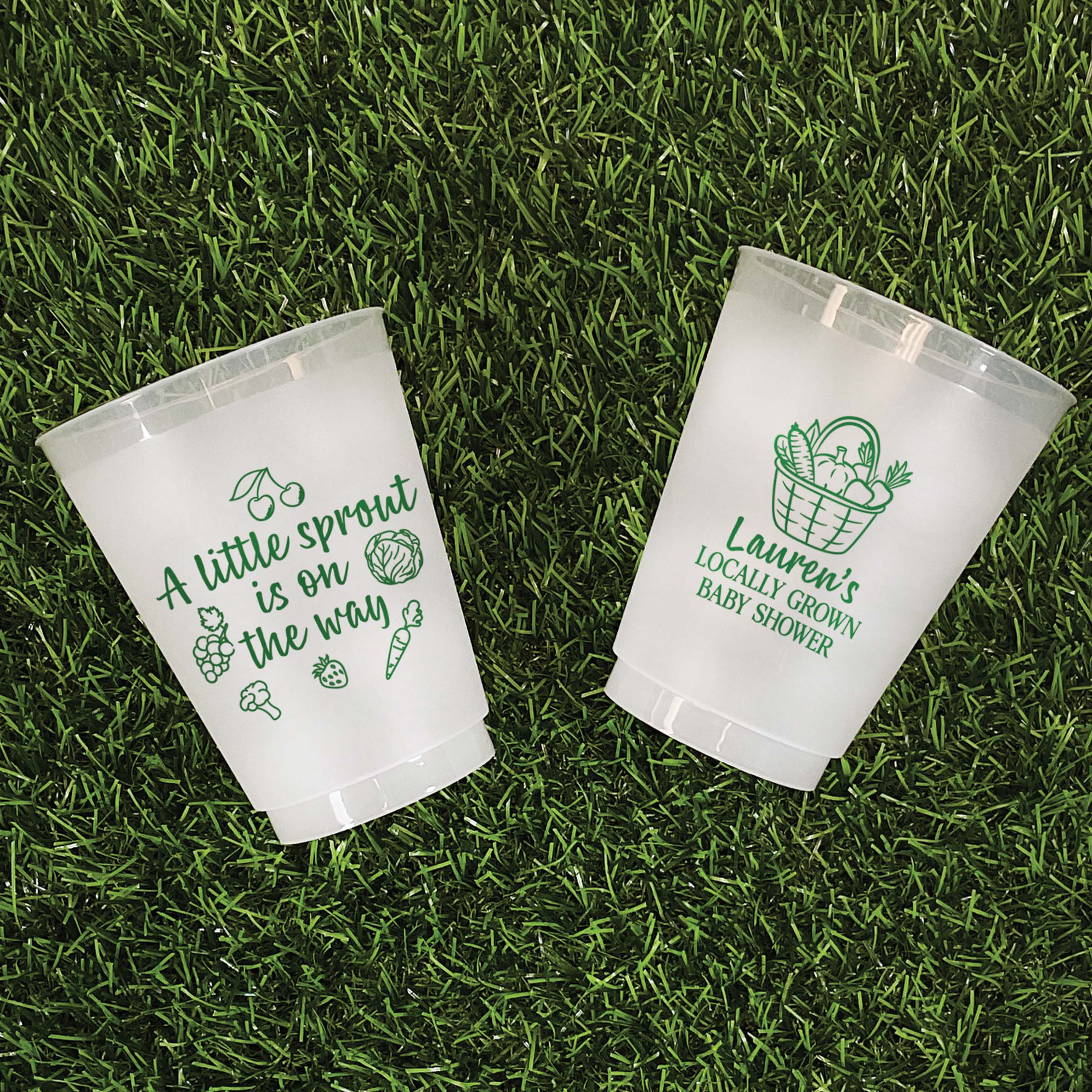 Baby Shower Little Sprout - Frosted Cups