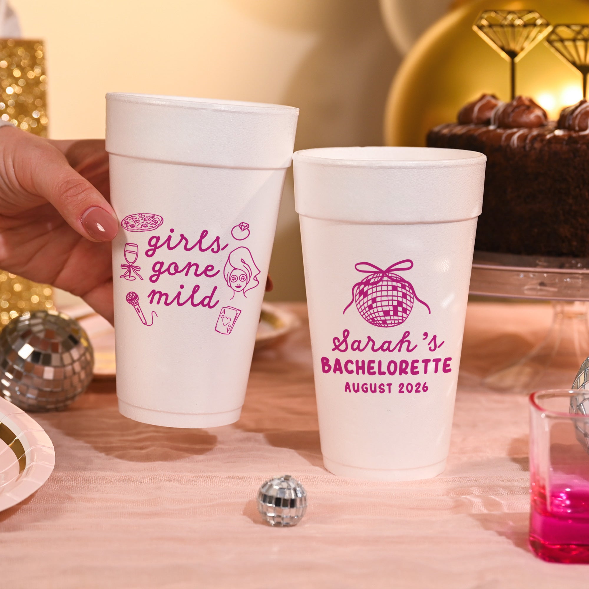 Bachelorette Girls Gone Mild - Foam Cups