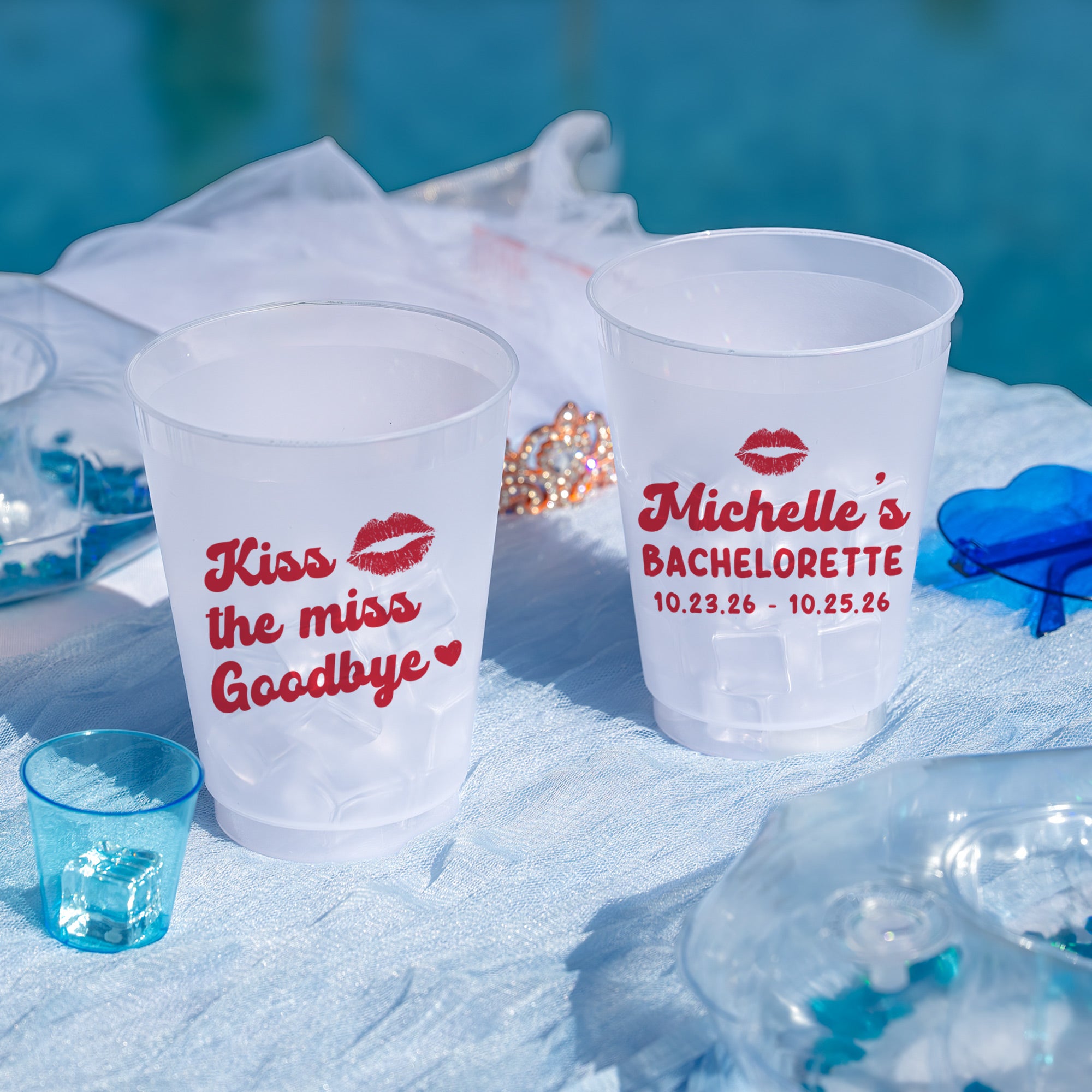 Bachelorette Kiss The Miss Goodbye - Frosted Cups