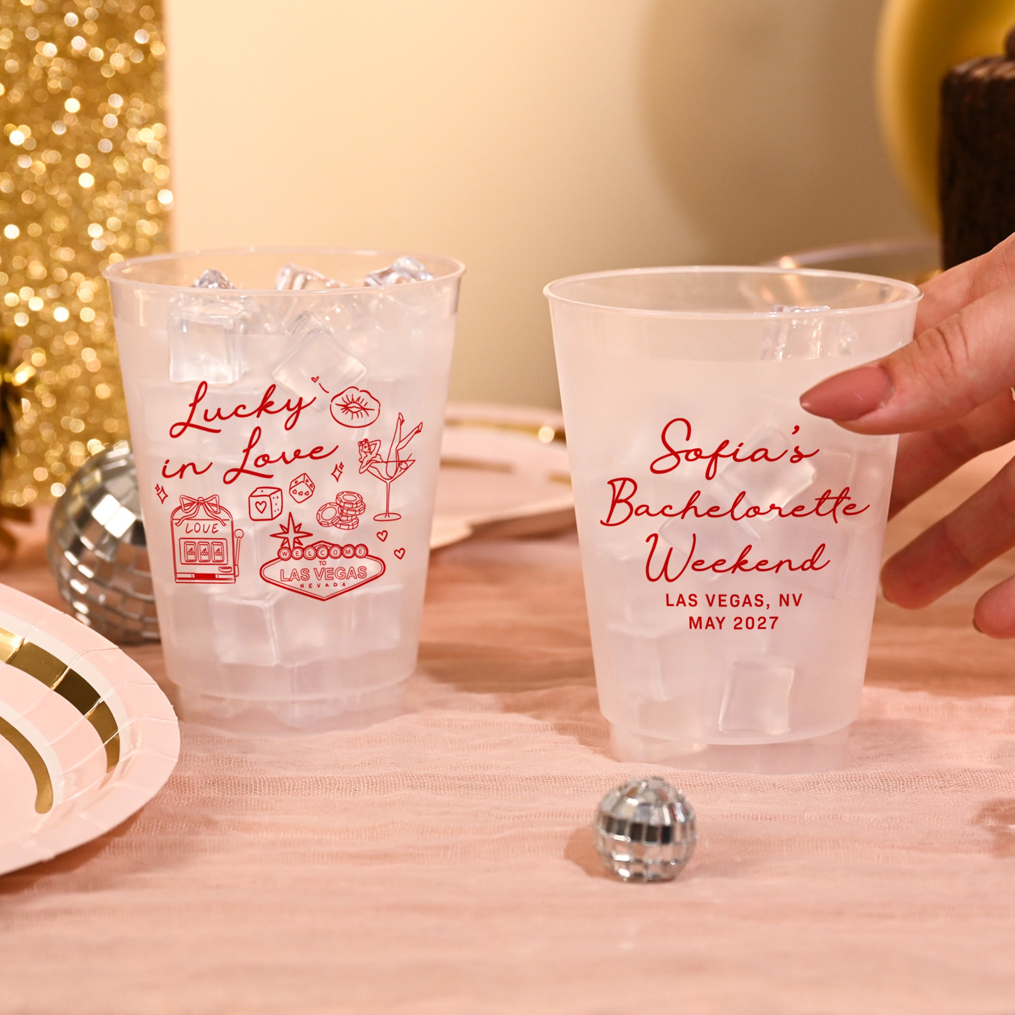 Bachelorette Lucky In Love - Frosted Cups