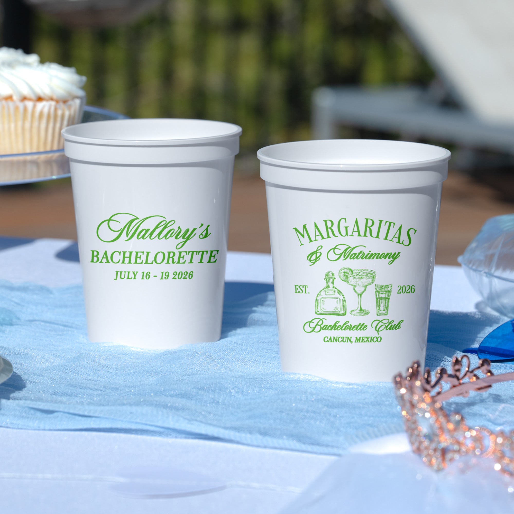 Bachelorette Margaritas & Matrimony - Stadium Cups