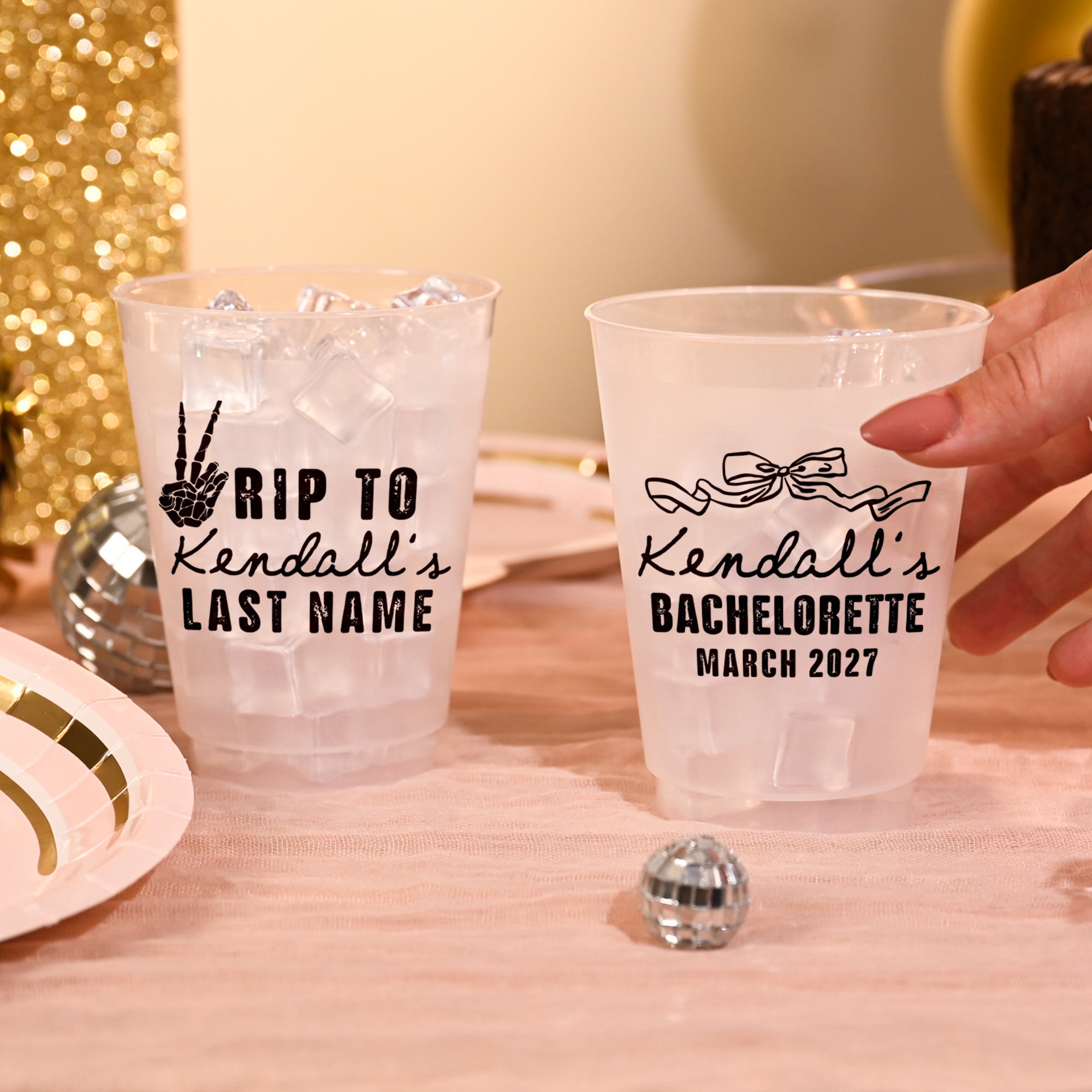 Bachelorette RIP Last Name - Frosted Cups