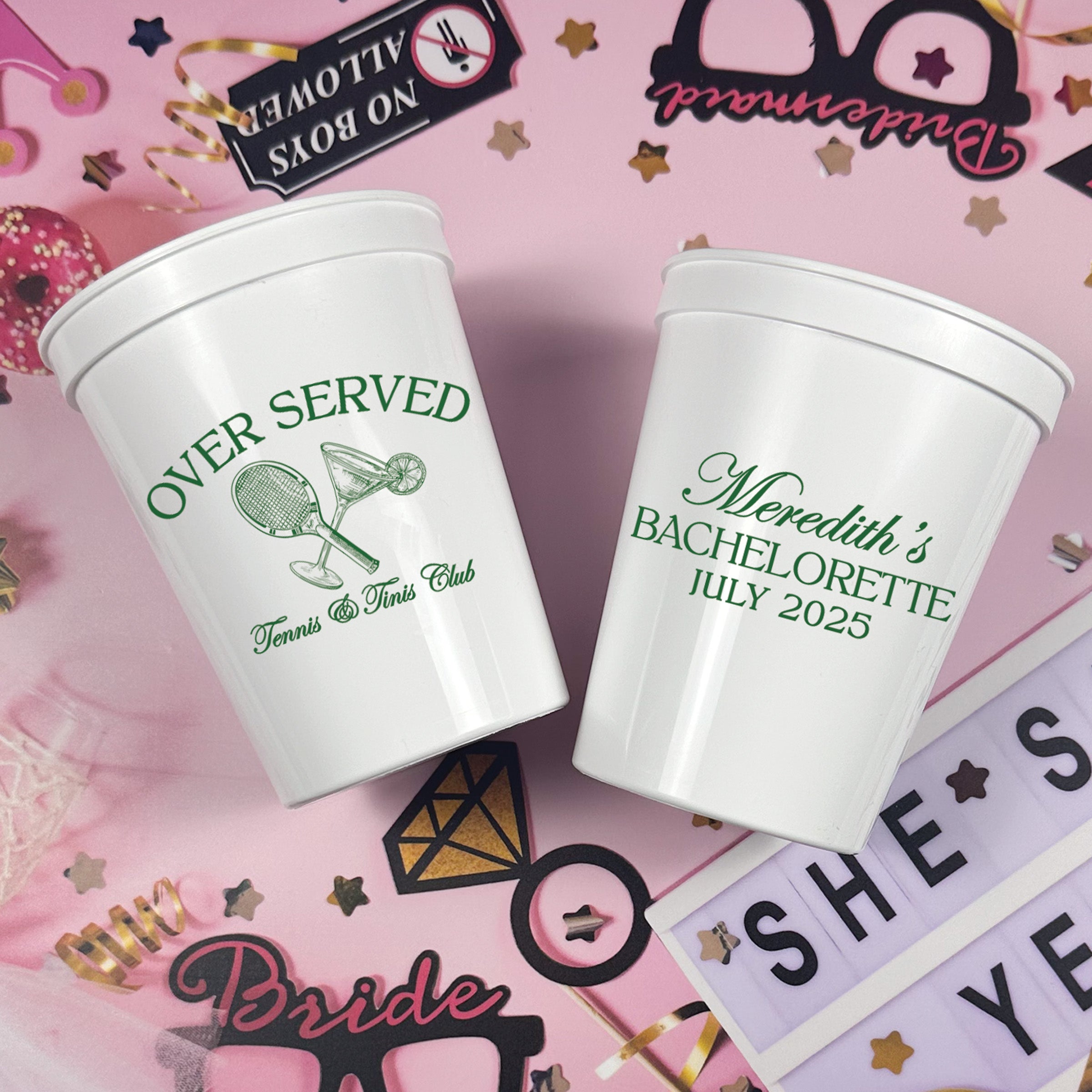Bachelorette Tennis & Tinis - Stadium Cups