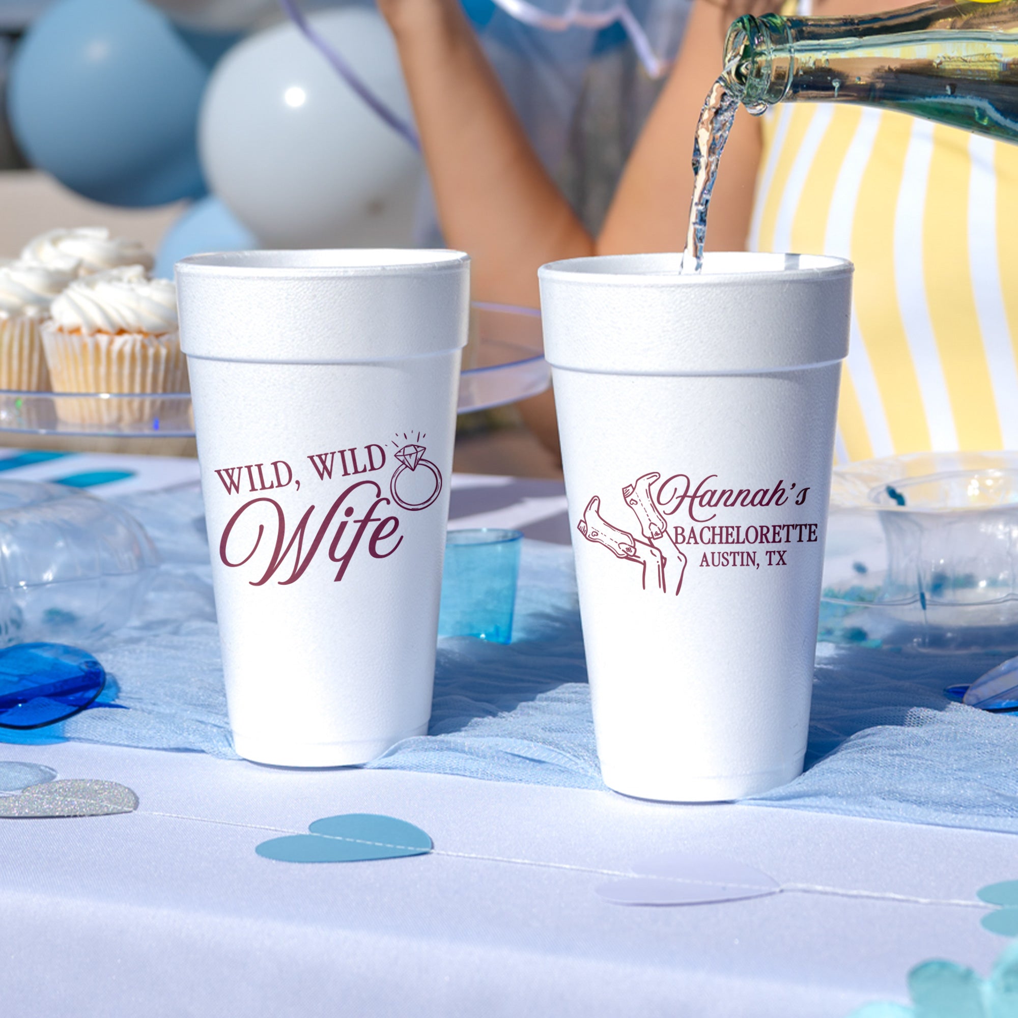 Bachelorette Wild Wild Wife - Foam Cups