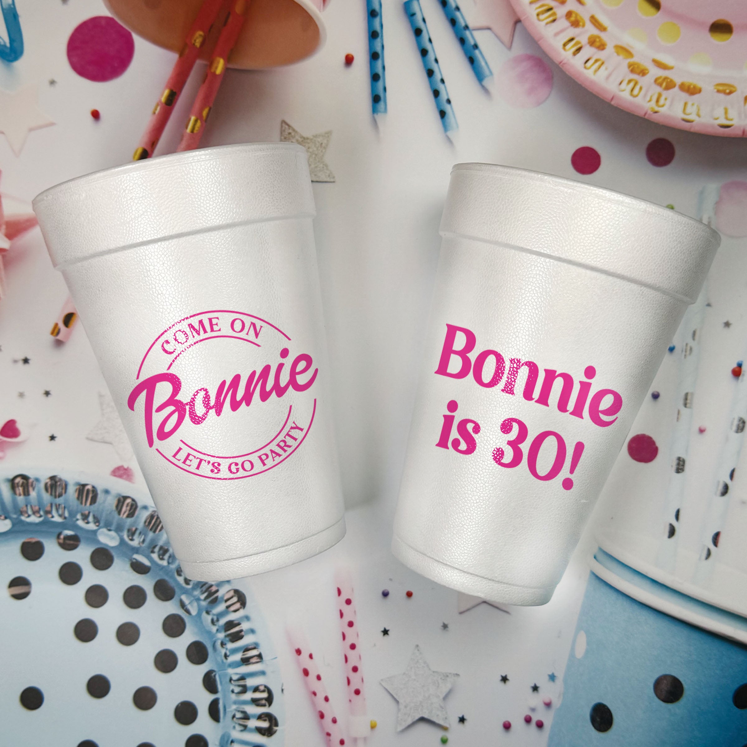 Birthday Let's Go Party - Foam Cups