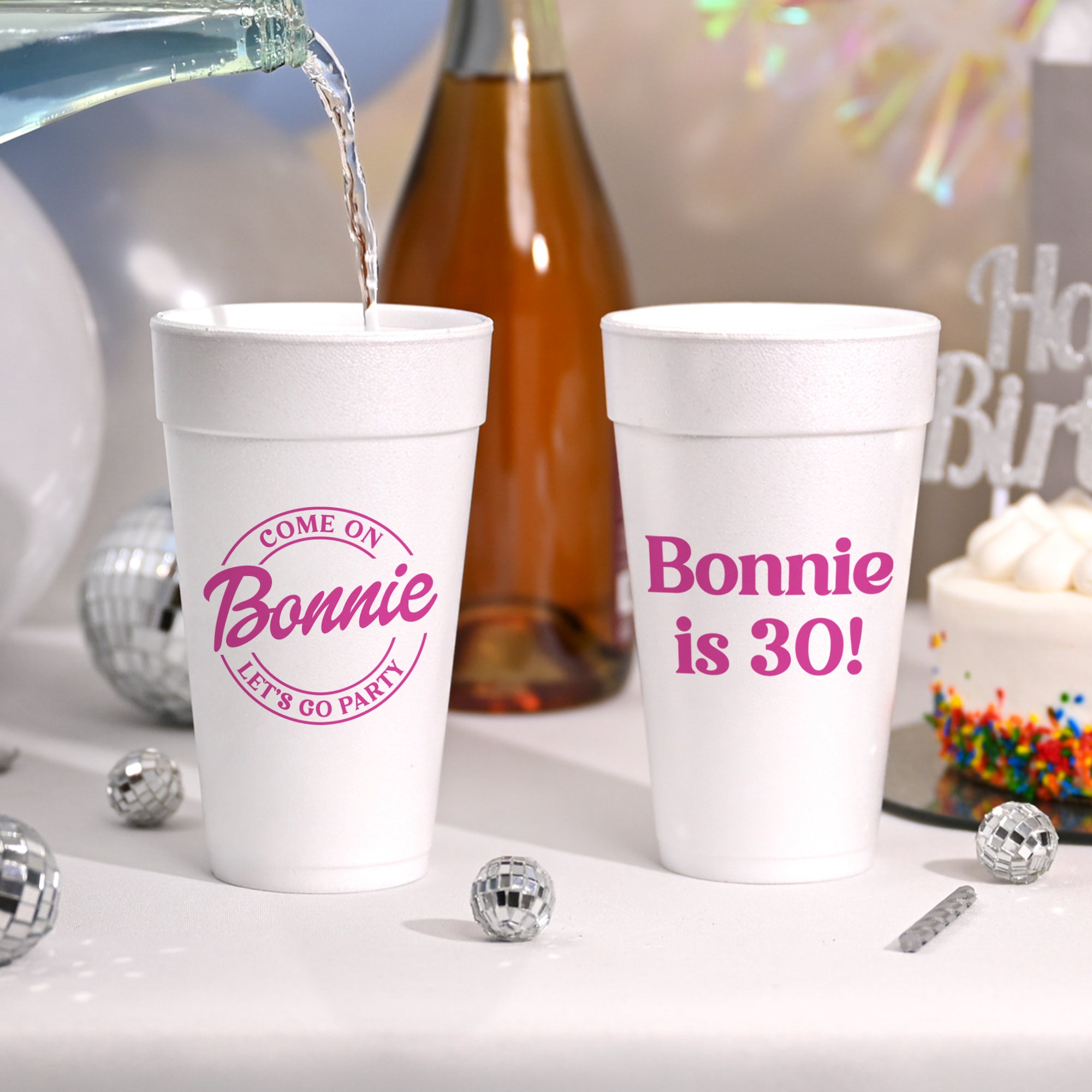 Birthday Let's Go Party - Foam Cups