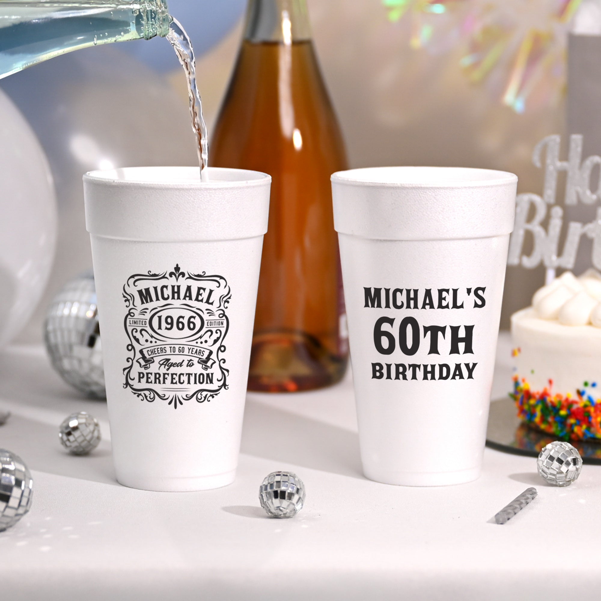 Birthday Aged To Perfection - Foam Cups