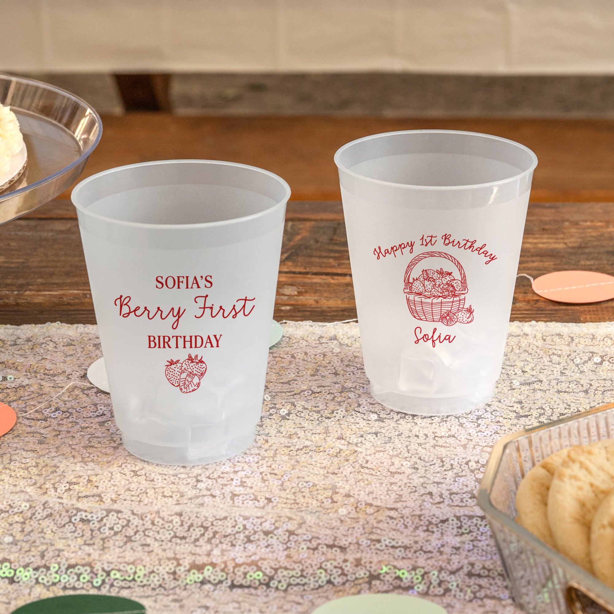 Birthday Berry First - Frosted Cups