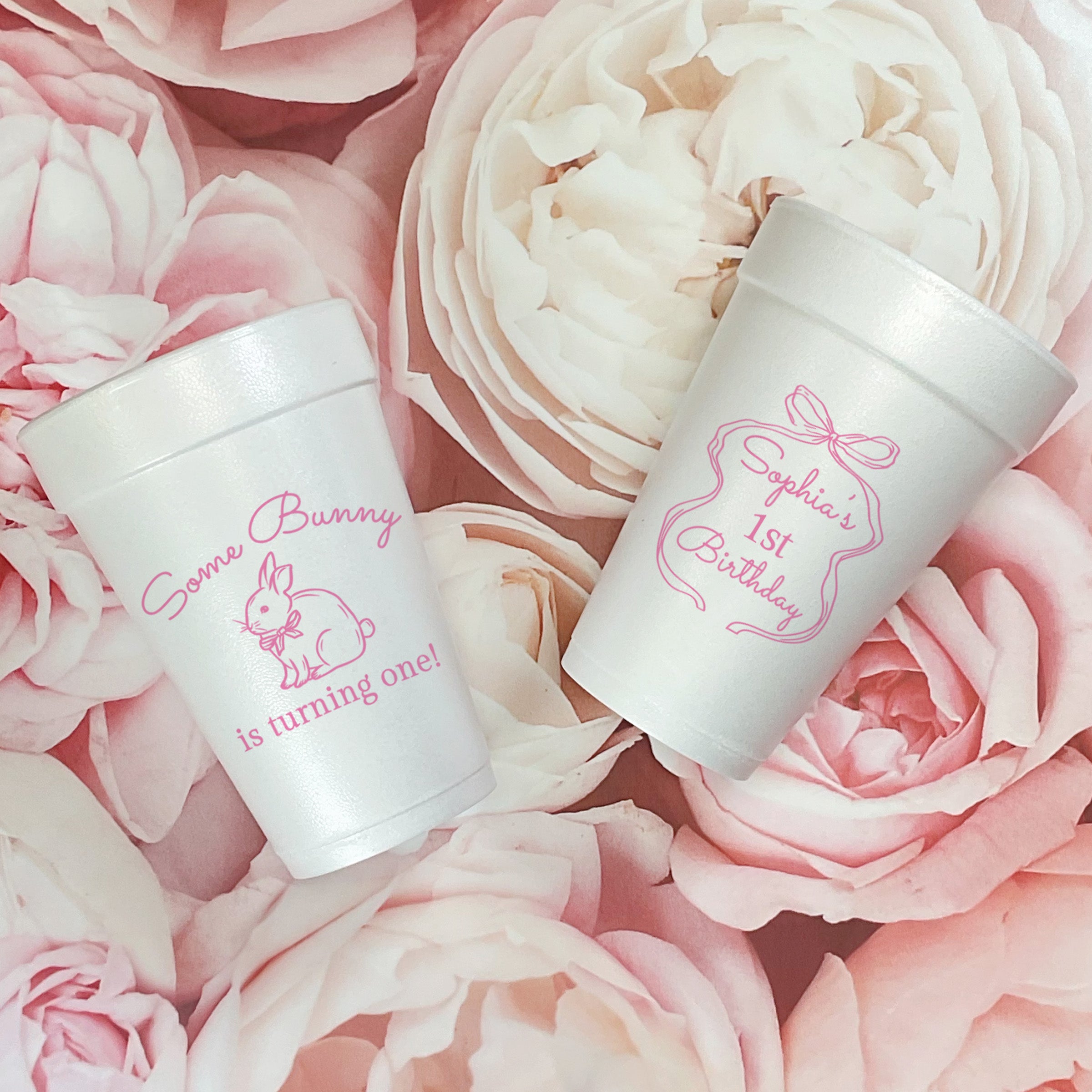 Birthday Bunny - Foam Cups
