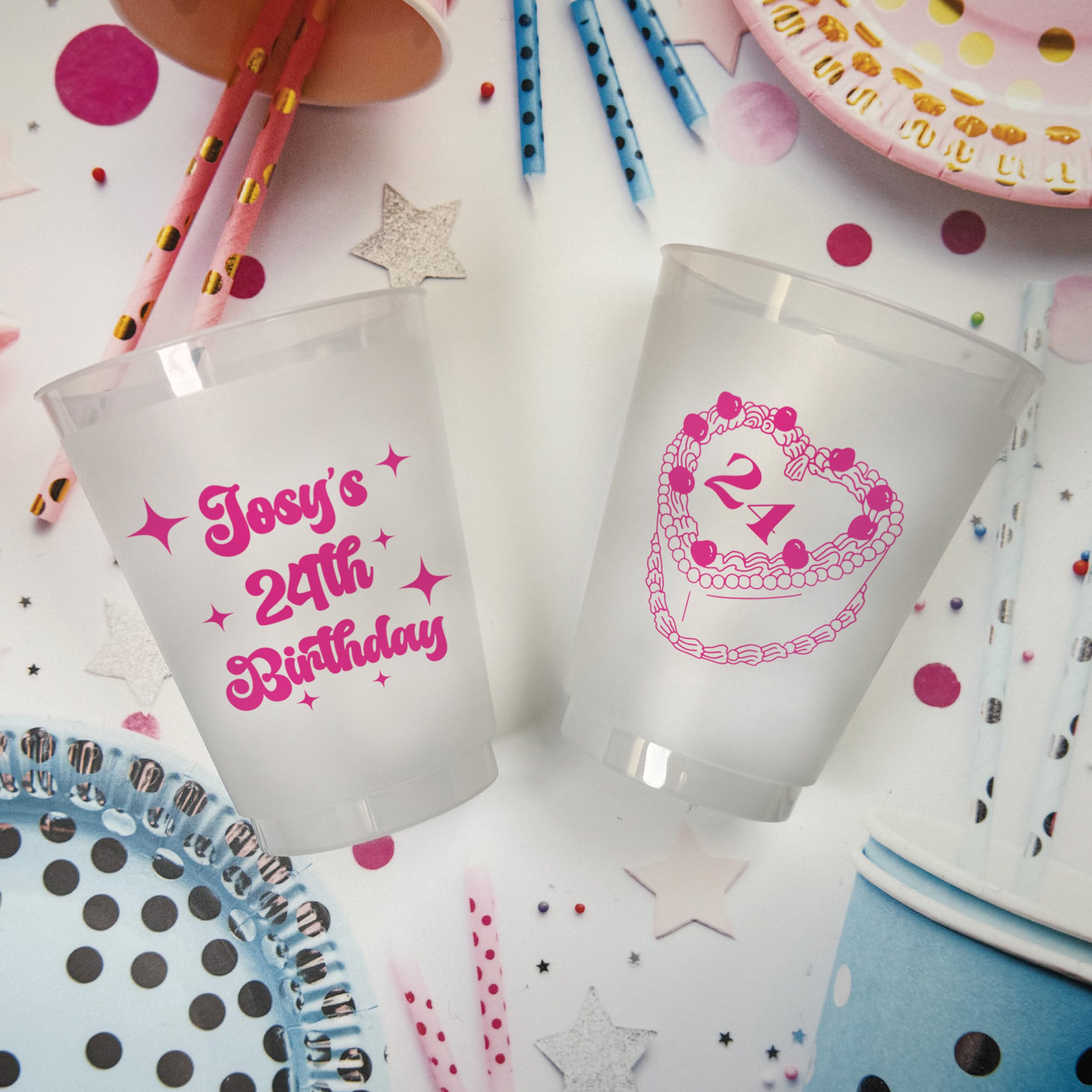 Birthday Cake - Frosted Cups