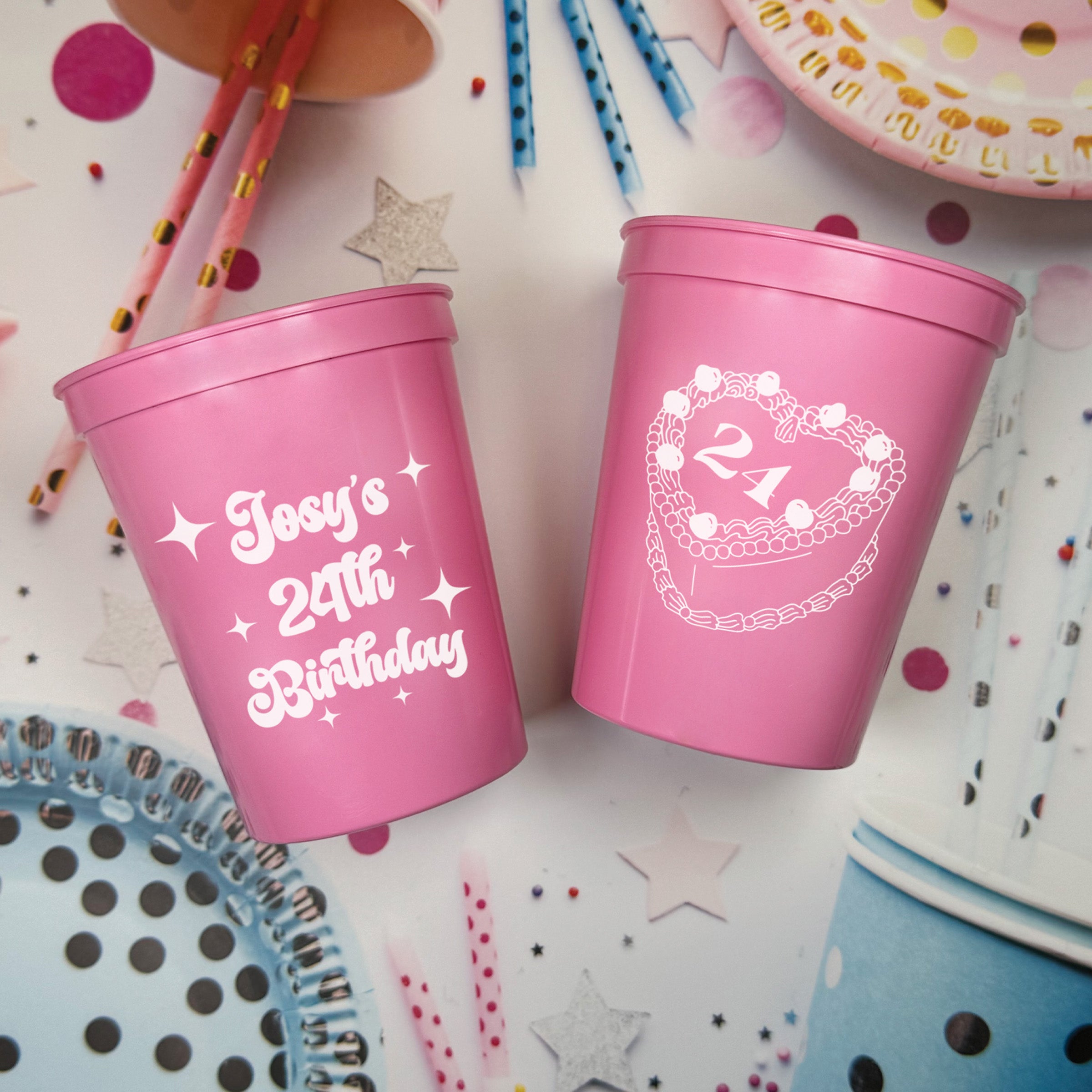 Birthday Cake - Stadium Cups