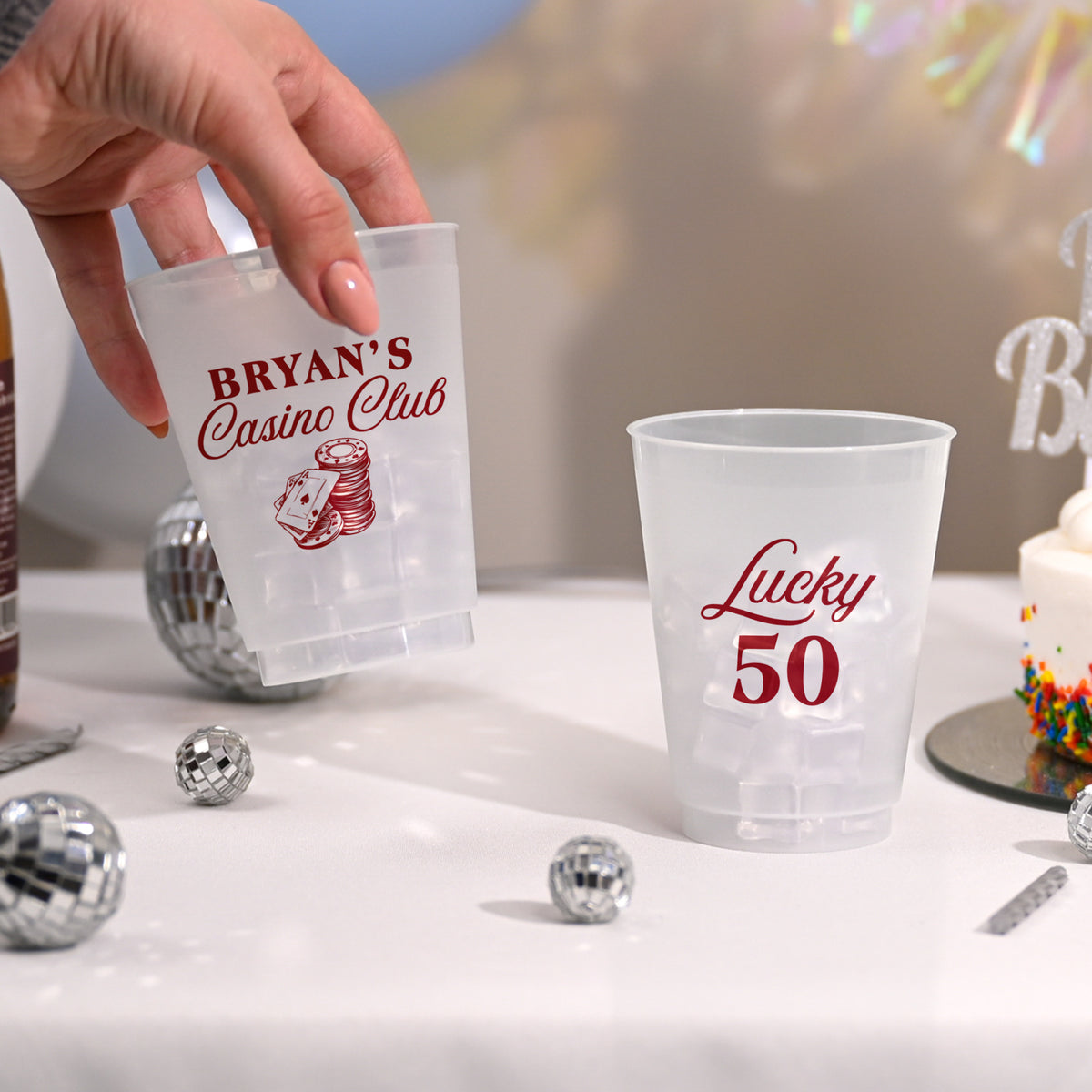 Birthday Casino Club - Frosted Cups