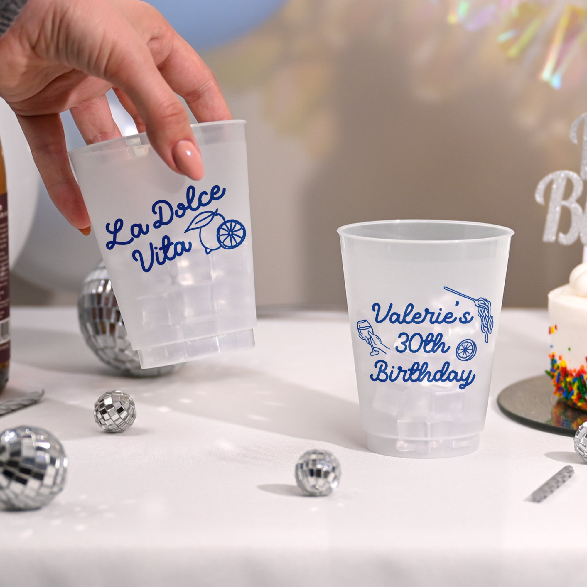 Birthday Dolce Vita - Frosted Cups